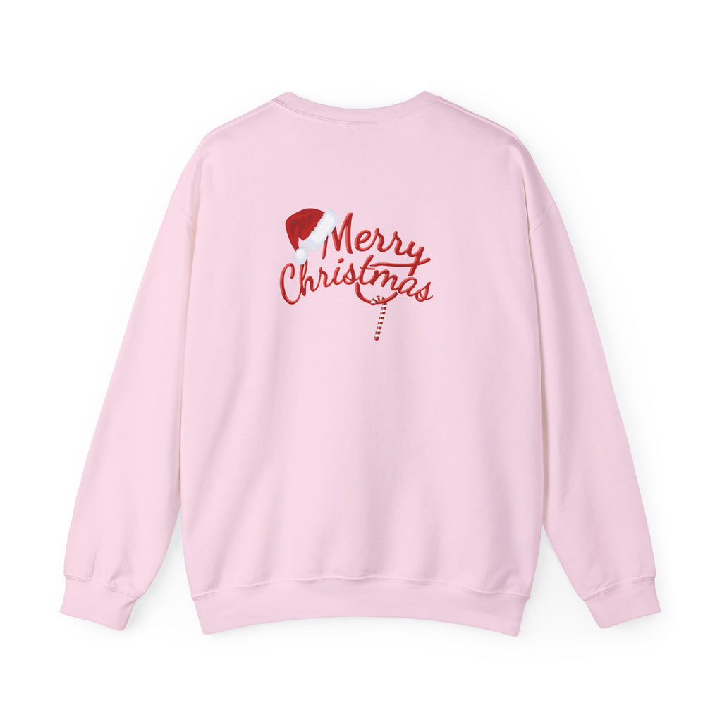 Gingerbread Train crewneck sweatshirt | Merry Christmas back print