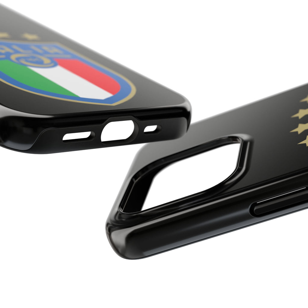 Italia Shield Tough Phone Case  Italian Flag Soccer Crest with Four Stars