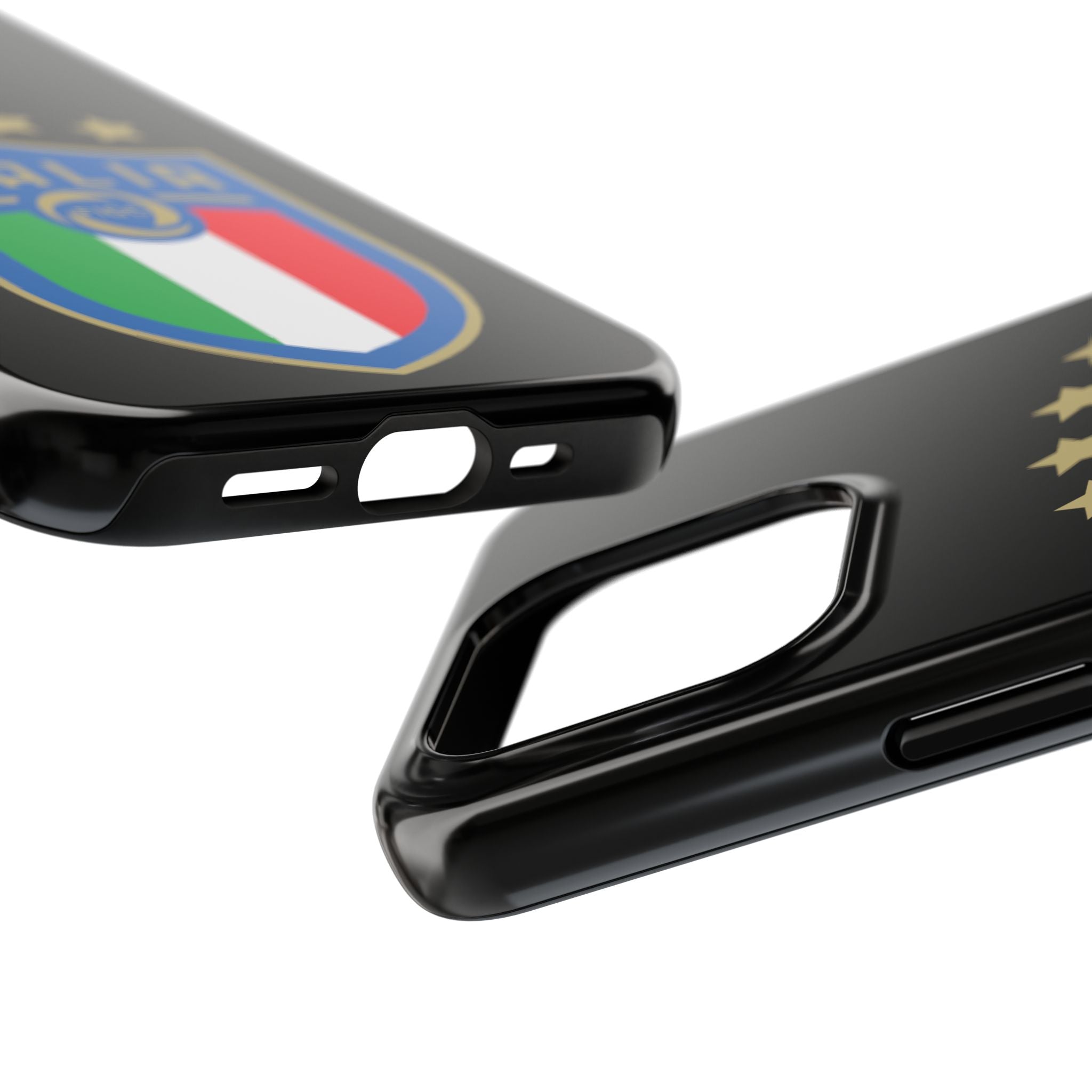 Italia Shield Tough Phone Case  Italian Flag Soccer Crest with Four Stars