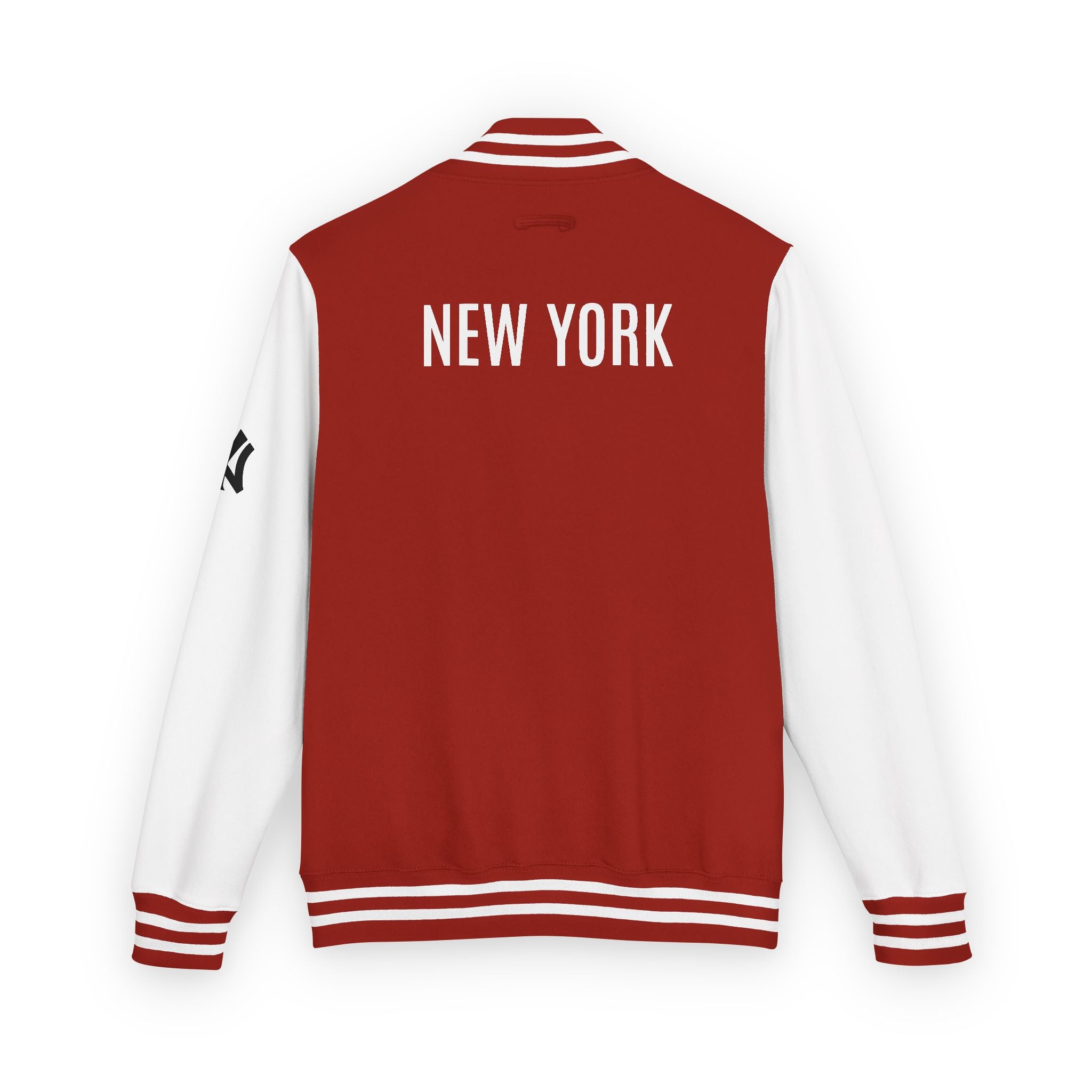 New York Letterman Jacket  Red & White Varsity Bomber