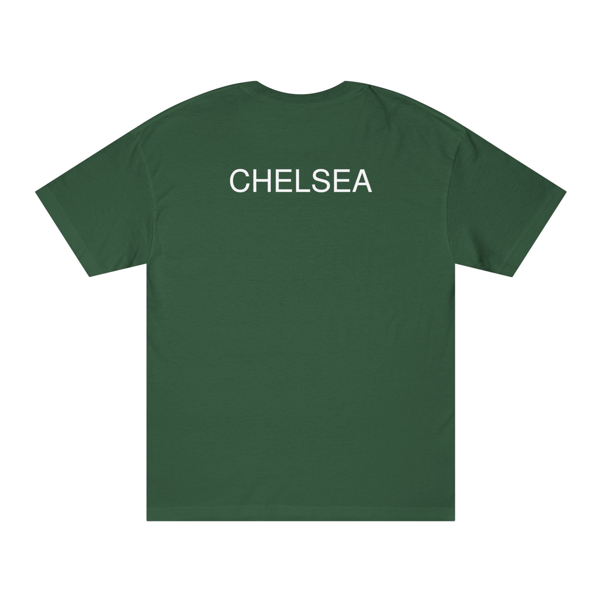 Chelsea Football Club Tee Minimal Crest Front & CHELSEA Back