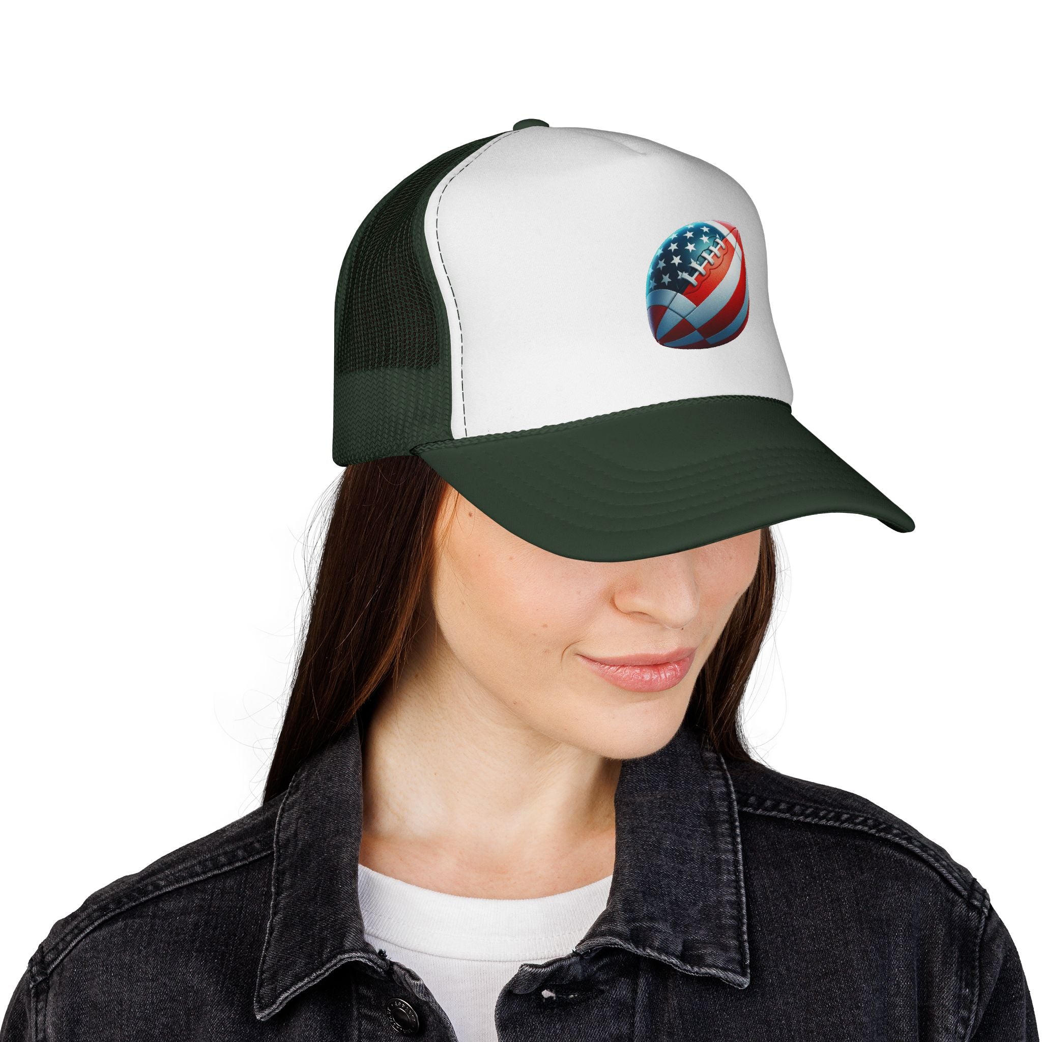 American Football Trucker Cap  Retro Gridiron Hat