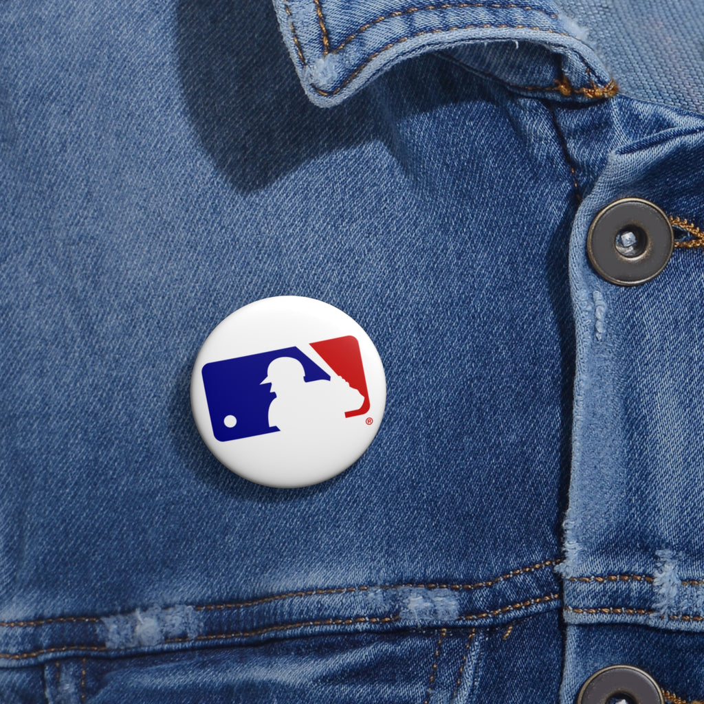 Baseball Logo Pin Button  Custom Team Baseball Badge