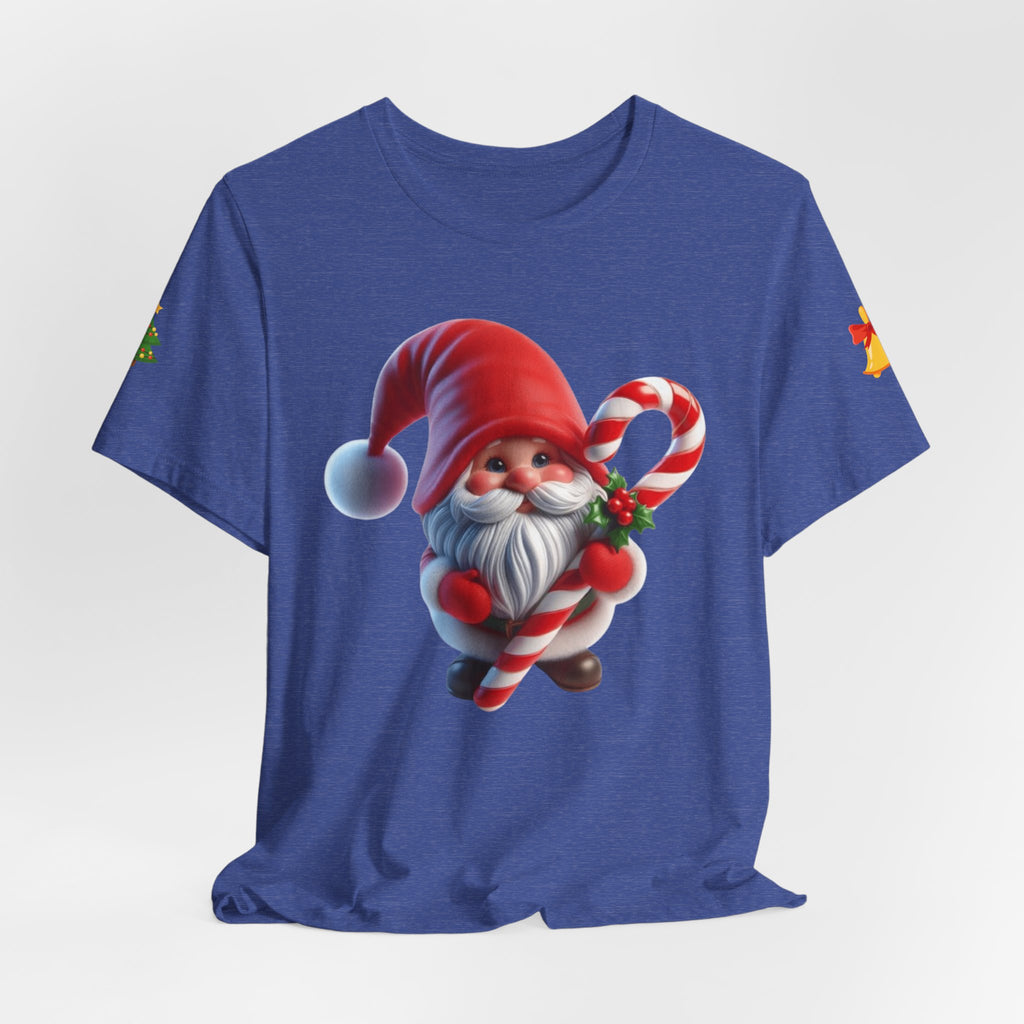 Candy Cane Gnome T-Shirt Christmas Santa Elf Tee