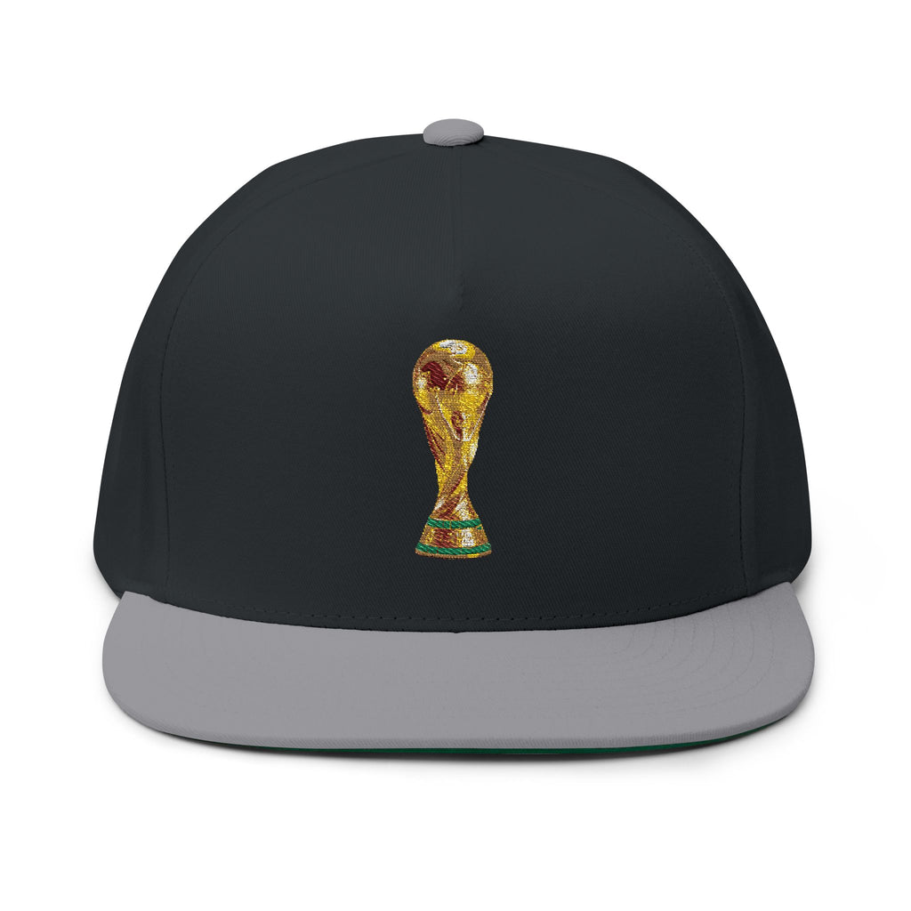 World Cup Trophy Embroidered Flat Bill Cap
