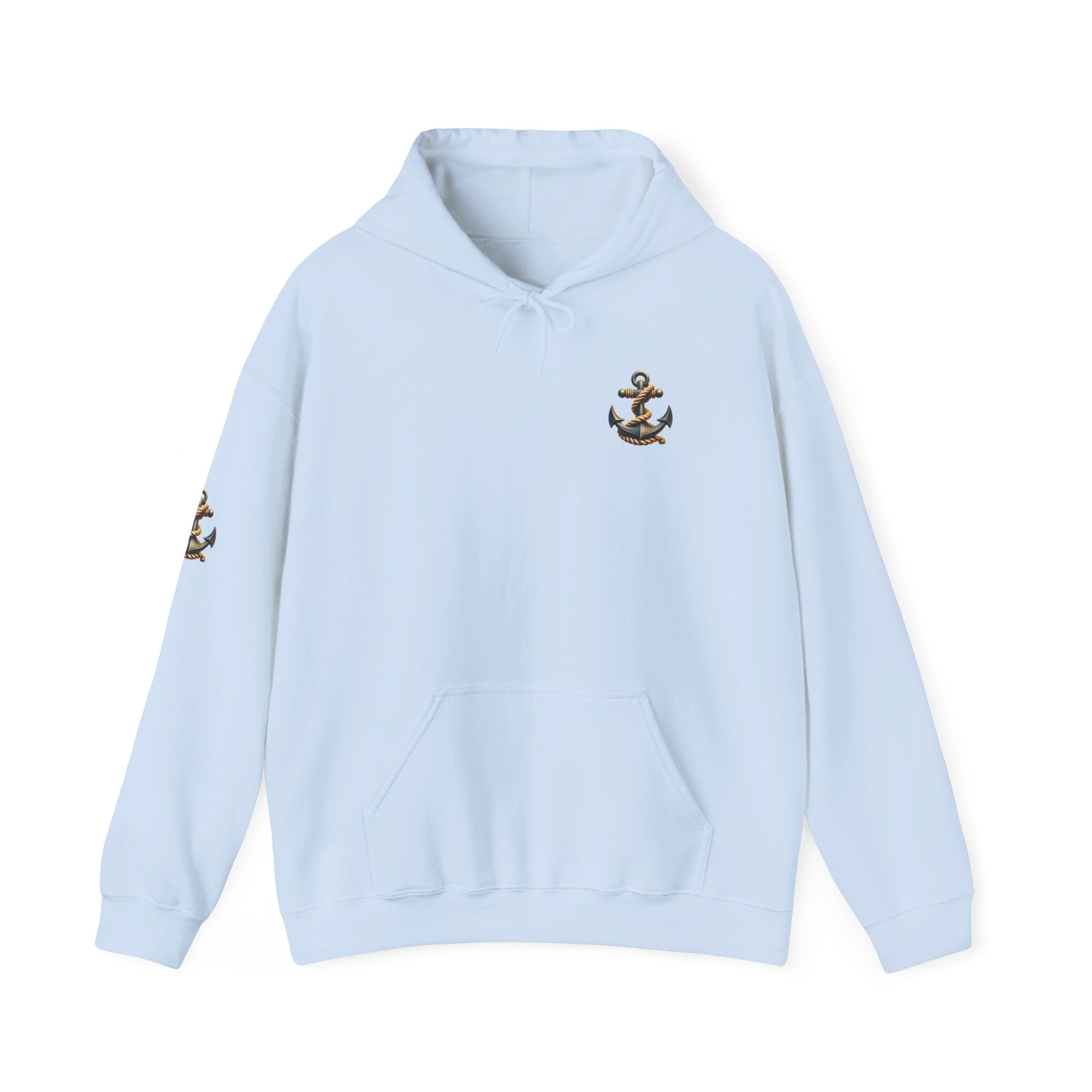 Pirate Skull Anchor Hoodie  Nautical Skull & Crossbones Pullover