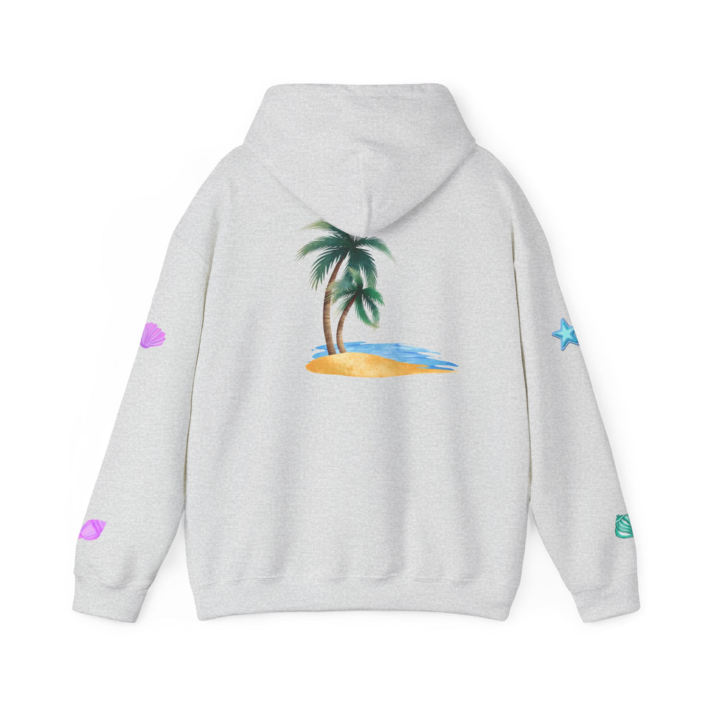 California Palm Tree Hoodie | Beach Island Graphic, Sleeve Icons