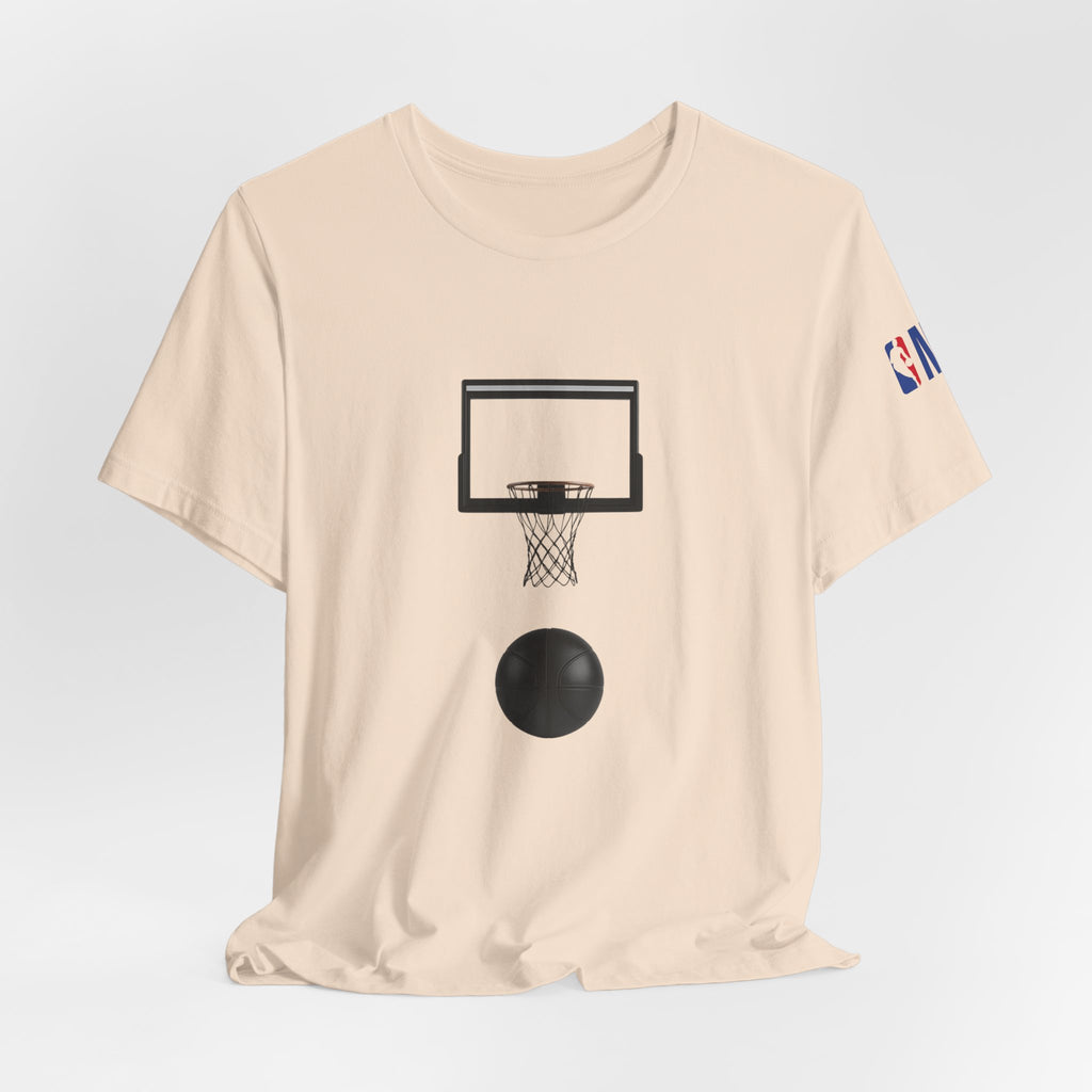 Basketball Silhouette Tee Hoop and Dunk Action