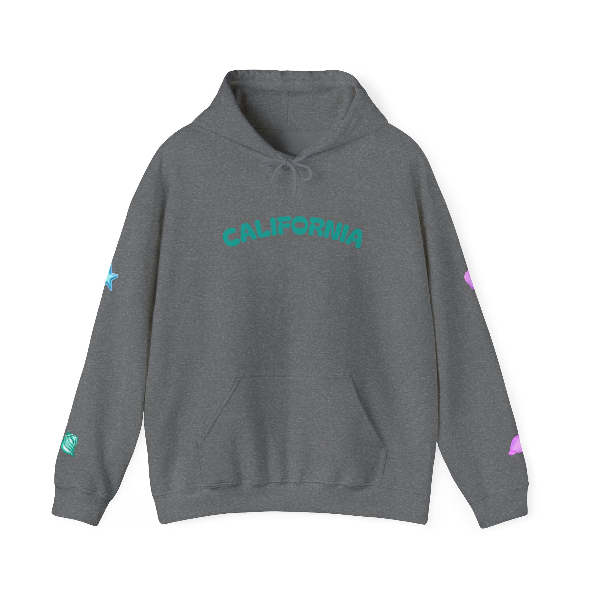 California Palm Tree Hoodie | Beach Island Graphic, Sleeve Icons