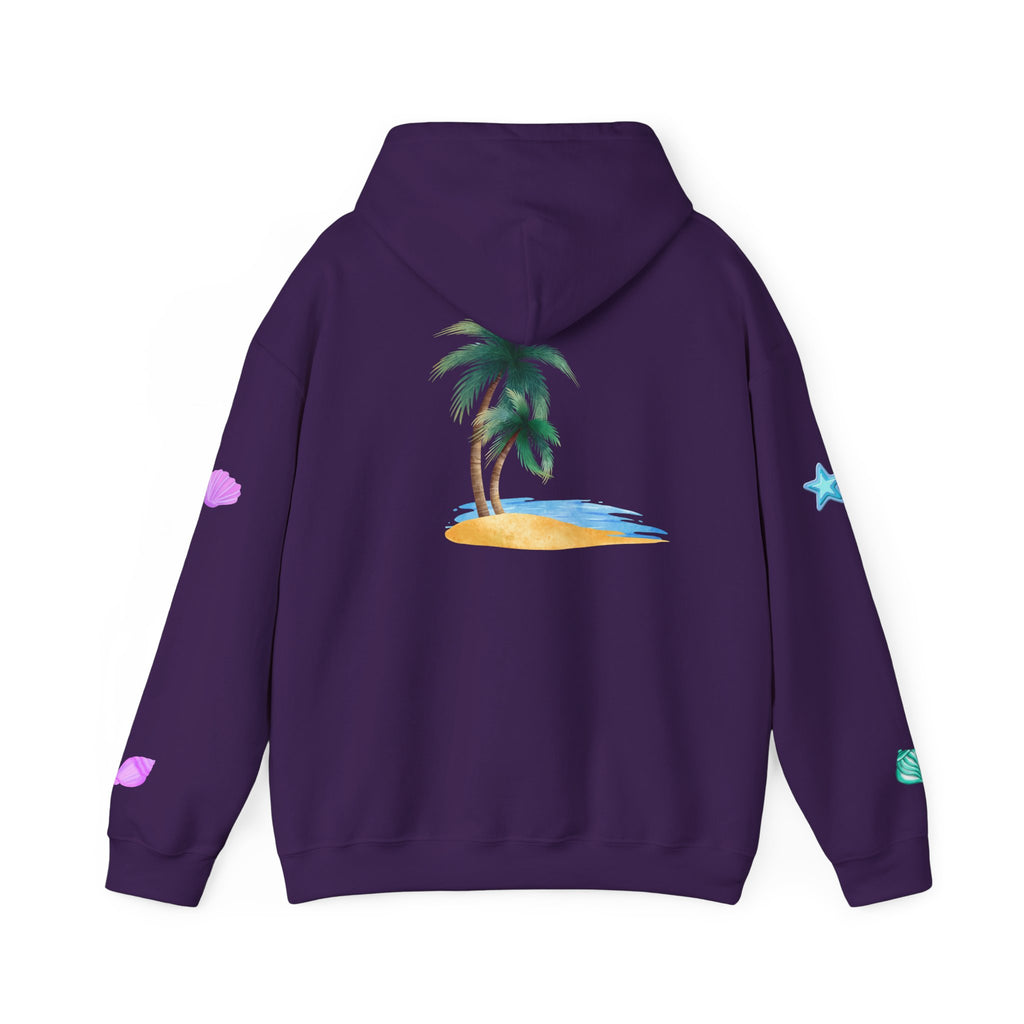 California Palm Tree Hoodie | Beach Island Graphic, Sleeve Icons