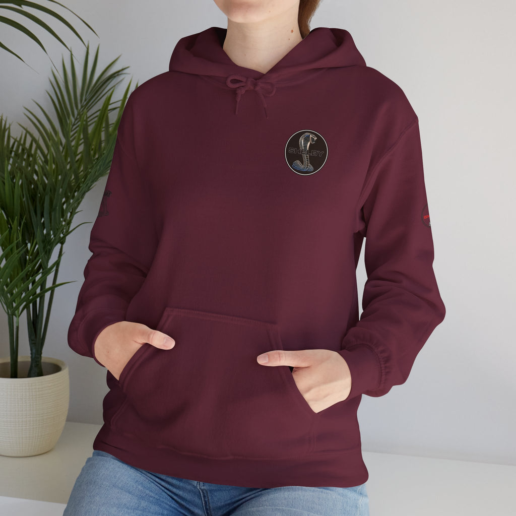 Classic Mustang Hoodie  Vintage Blue Pony Car Pullover