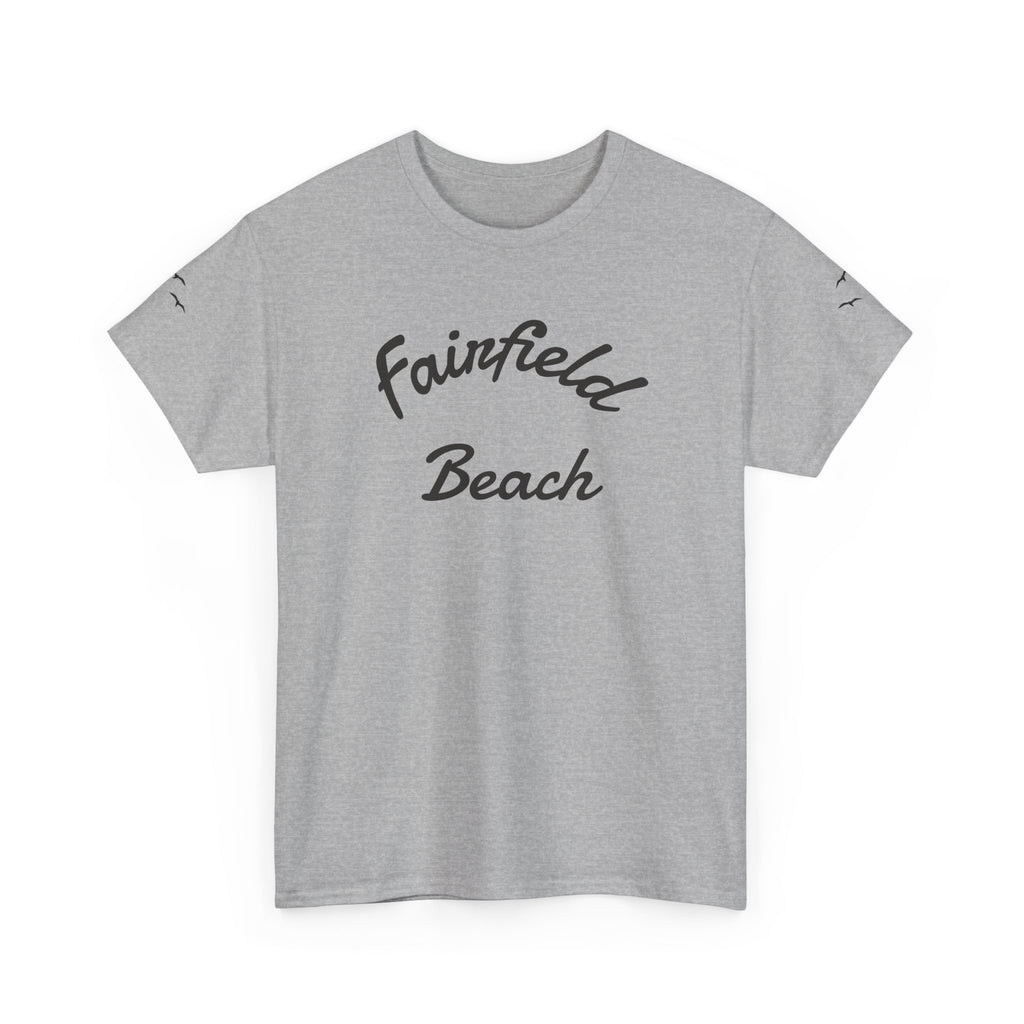 Fairfield Beach Unisex Heavy Cotton Tee, Comfortable Casual T-Shirt, Summer Vibe Shirt, Gifts for Beach Lovers, Relaxed Fit Tee