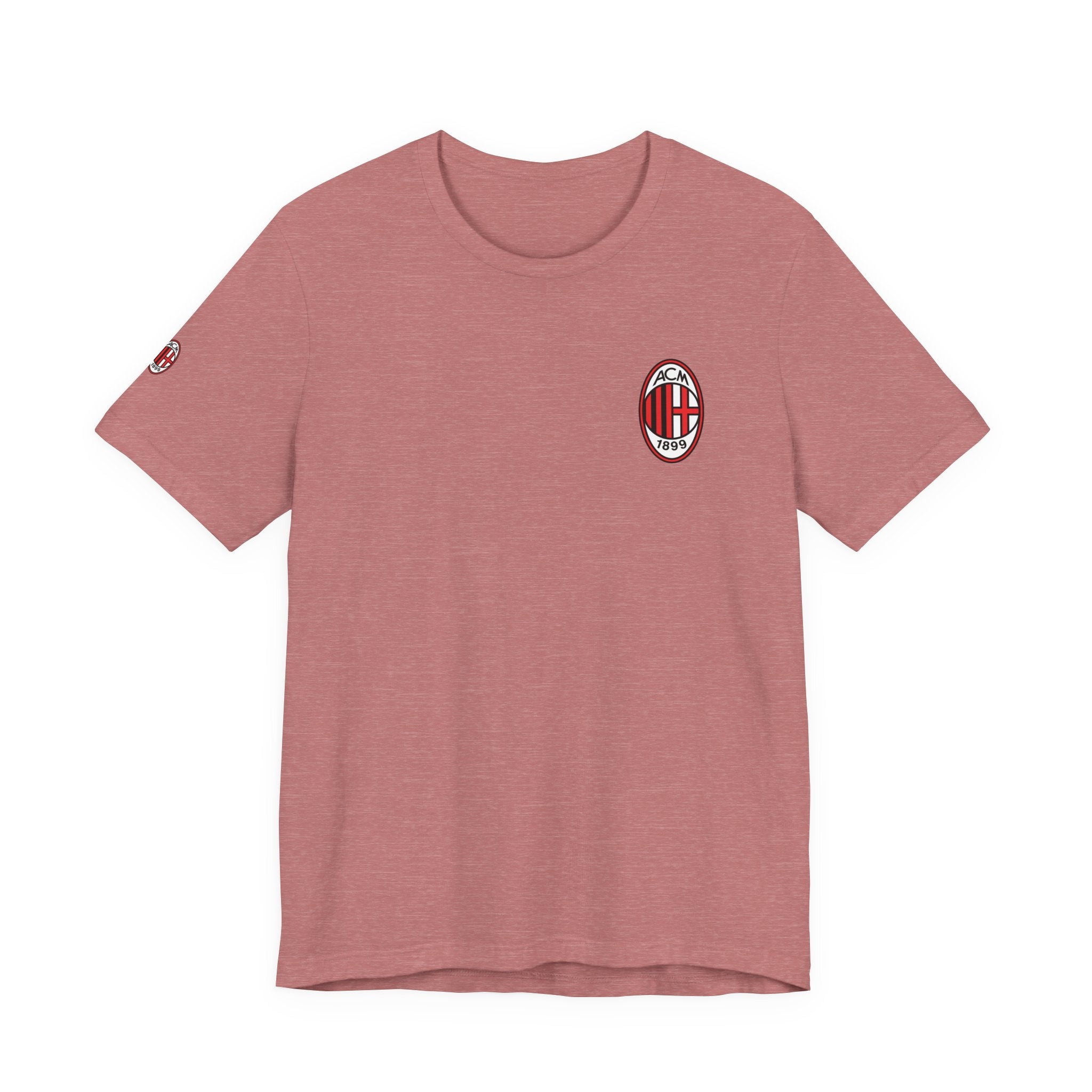 AC Milan Crest T-Shirt Minimal Soccer Tee with 'AC Milan' Back Print
