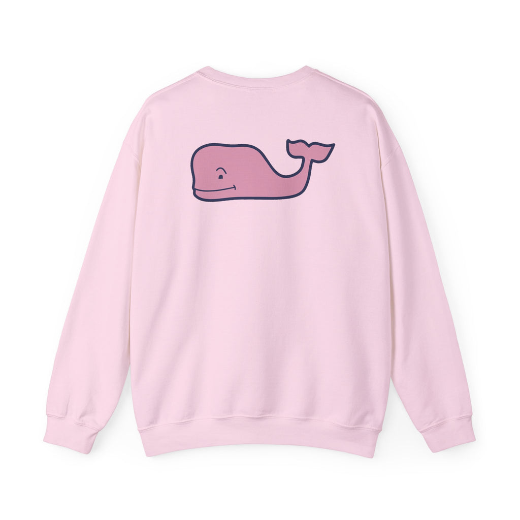 Pink Whale Logo Sweatshirt | Vineyard Vines Style Crewneck