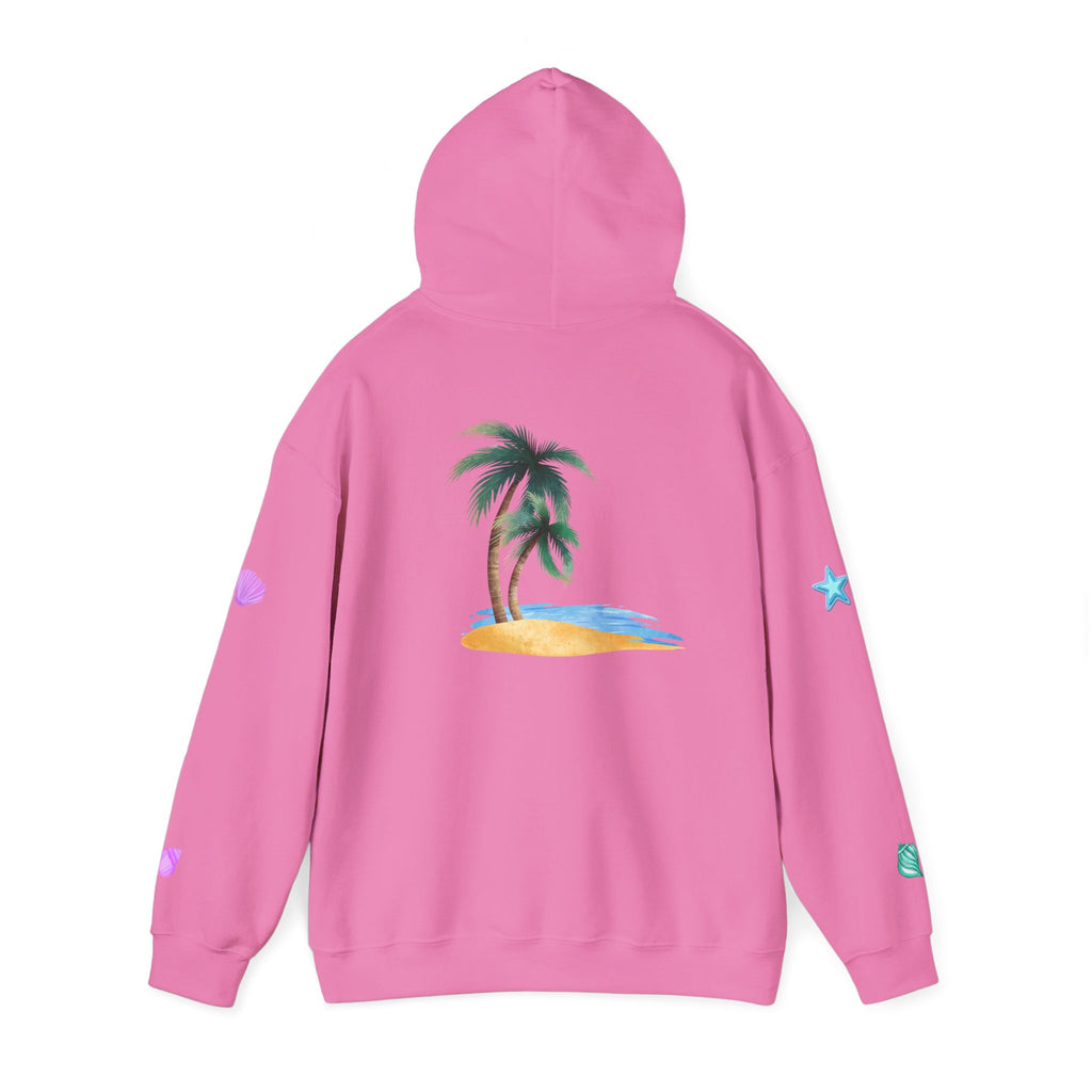 California Palm Tree Hoodie | Beach Island Graphic, Sleeve Icons