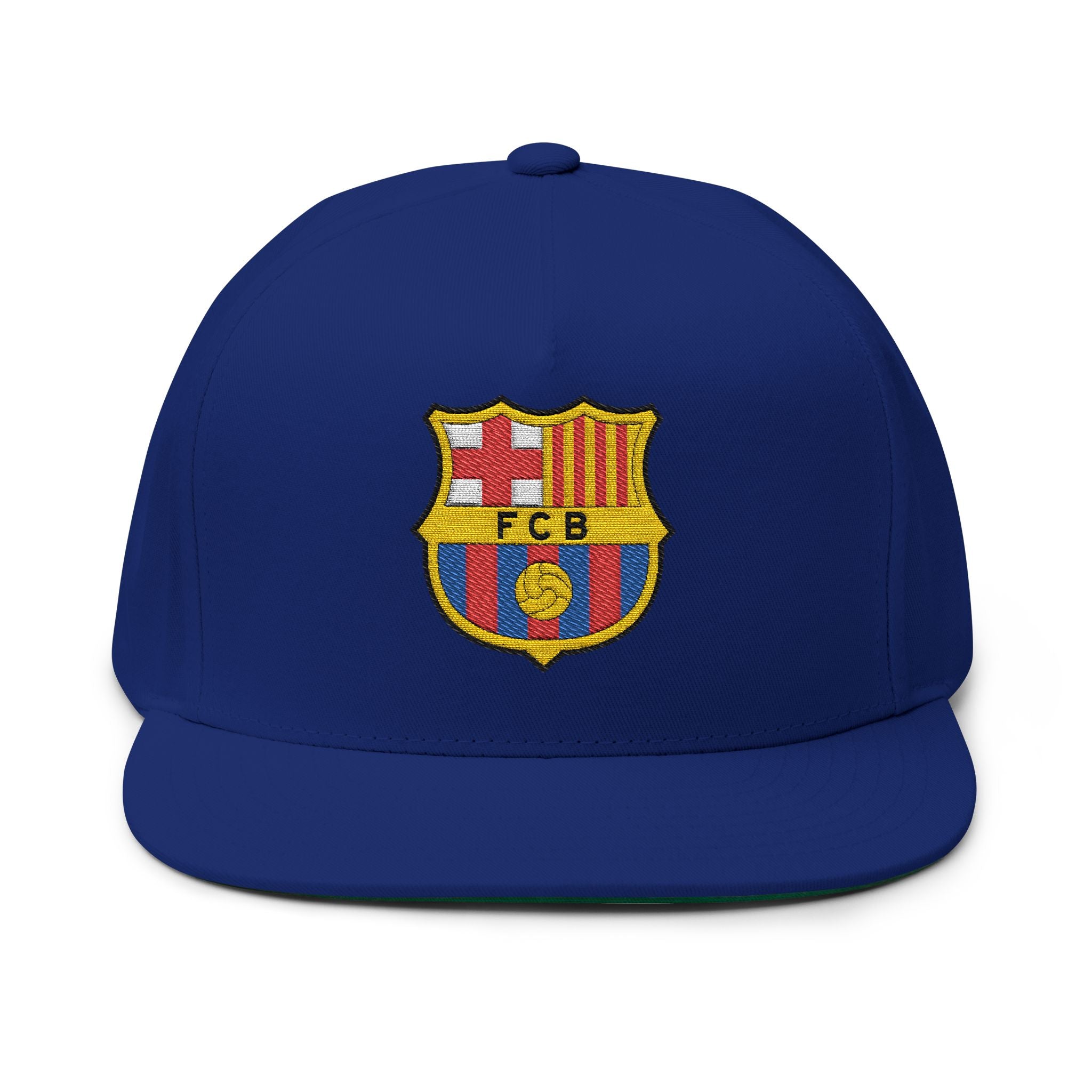 Barcelona Embroidered Flat Bill Cap