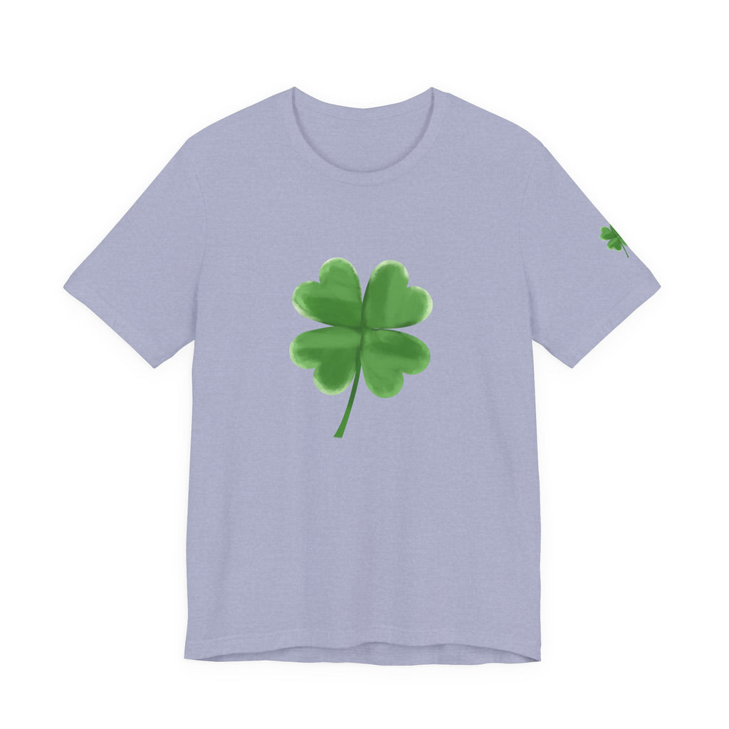 Green Four-Leaf Clover T-Shirt  Lucky Shamrock Tee