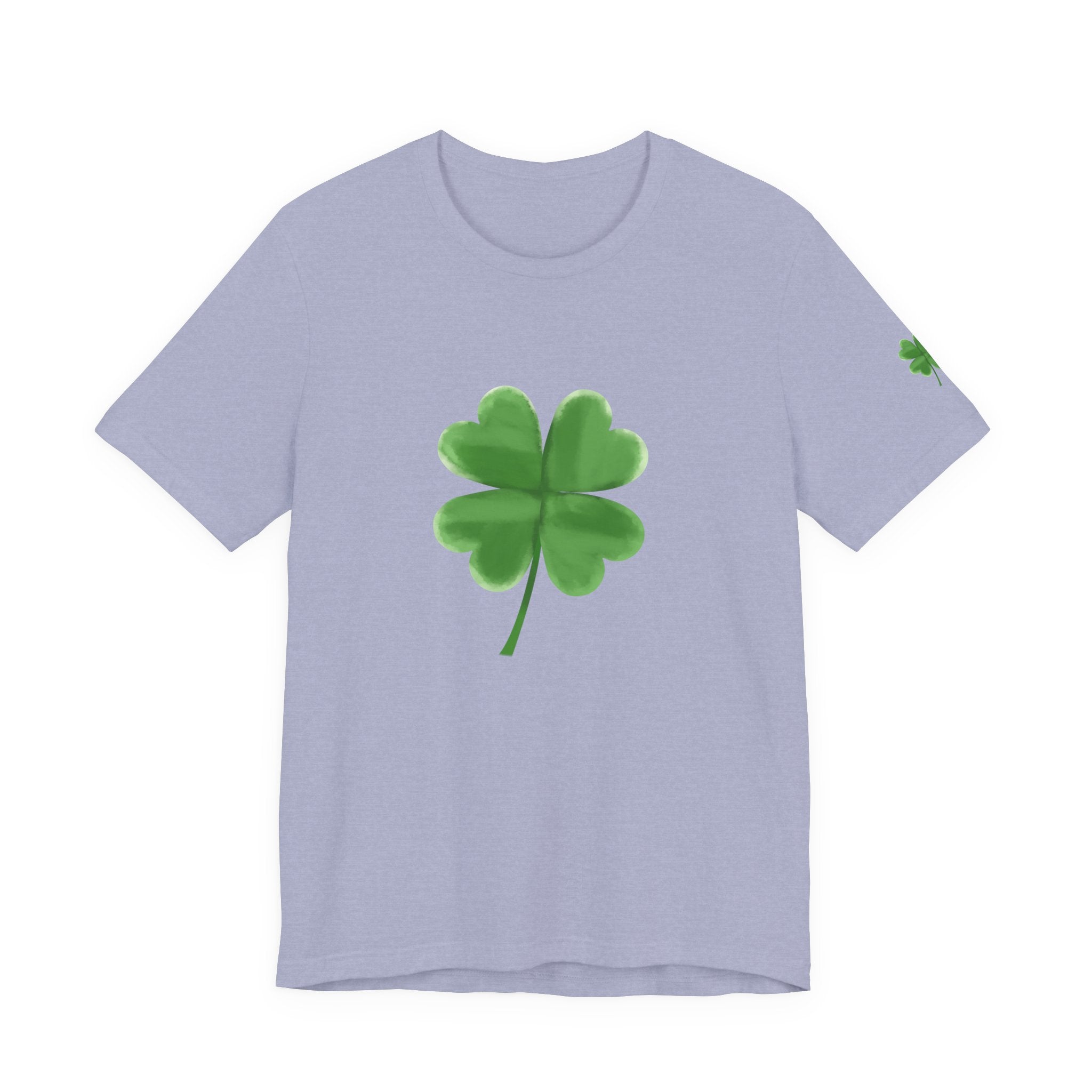 Green Four-Leaf Clover T-Shirt  Lucky Shamrock Tee