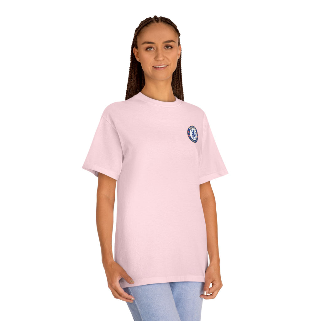 Chelsea Football Club Tee Minimal Crest Front & CHELSEA Back