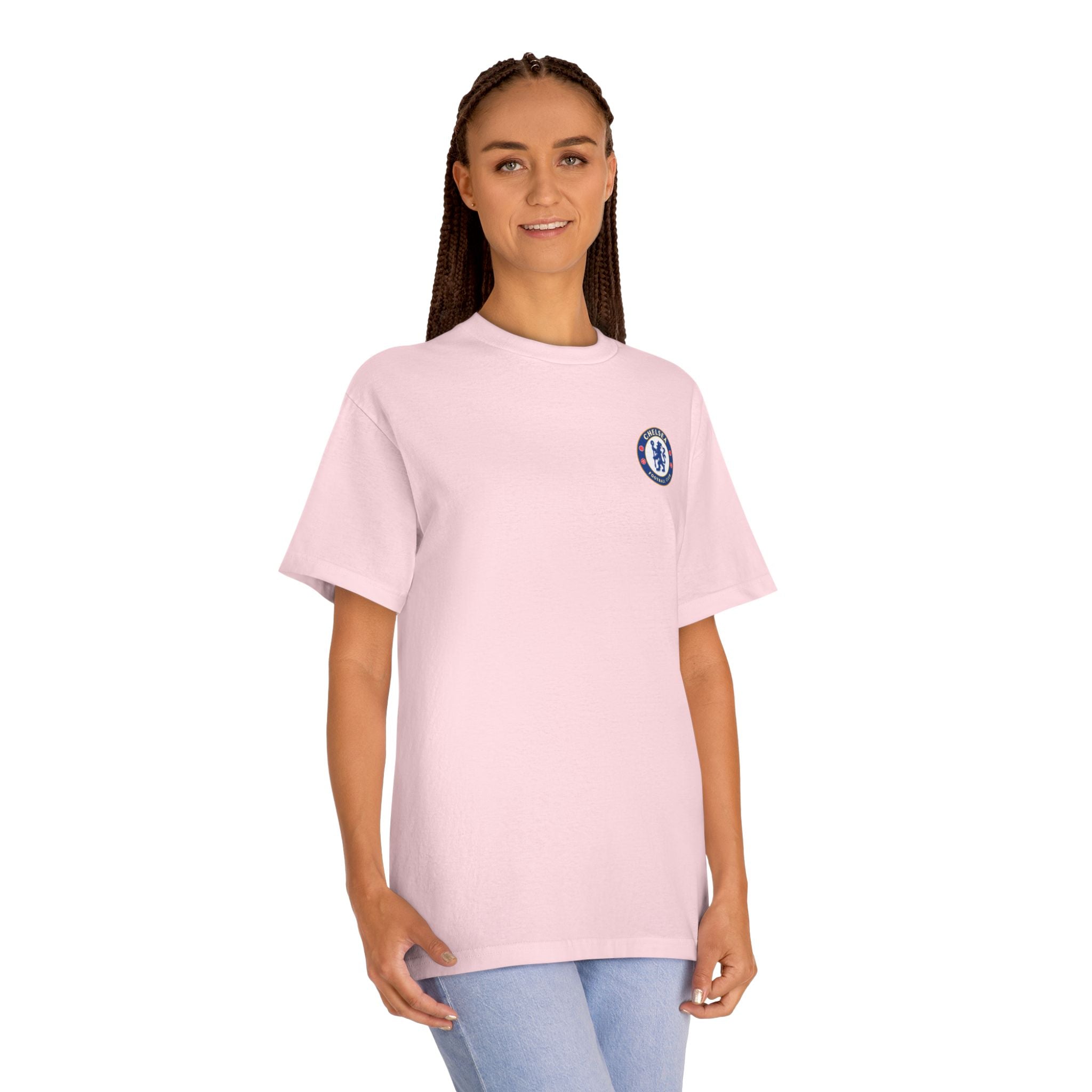 Chelsea Football Club Tee Minimal Crest Front & CHELSEA Back