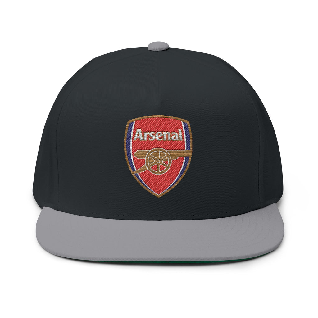 Arsenal Embroidered Flat Bill Cap  White Snapback Hat