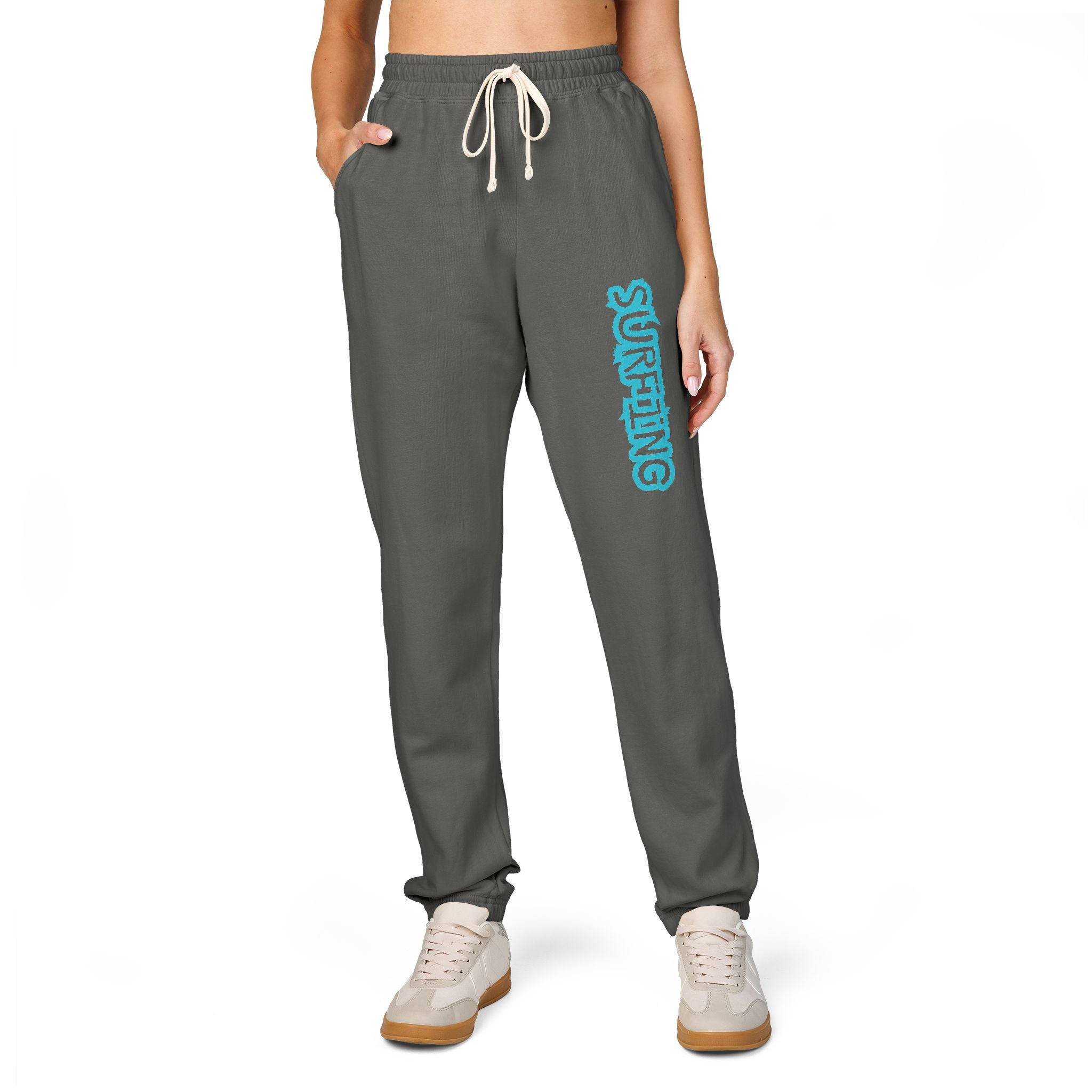 Surfboard Sunset Sweatpants — Surf Graphic Fleece Joggers