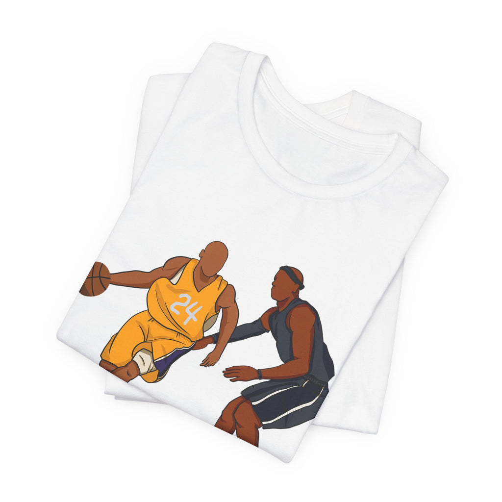 Basketball Players Tee Dribble Defender Court Illustration