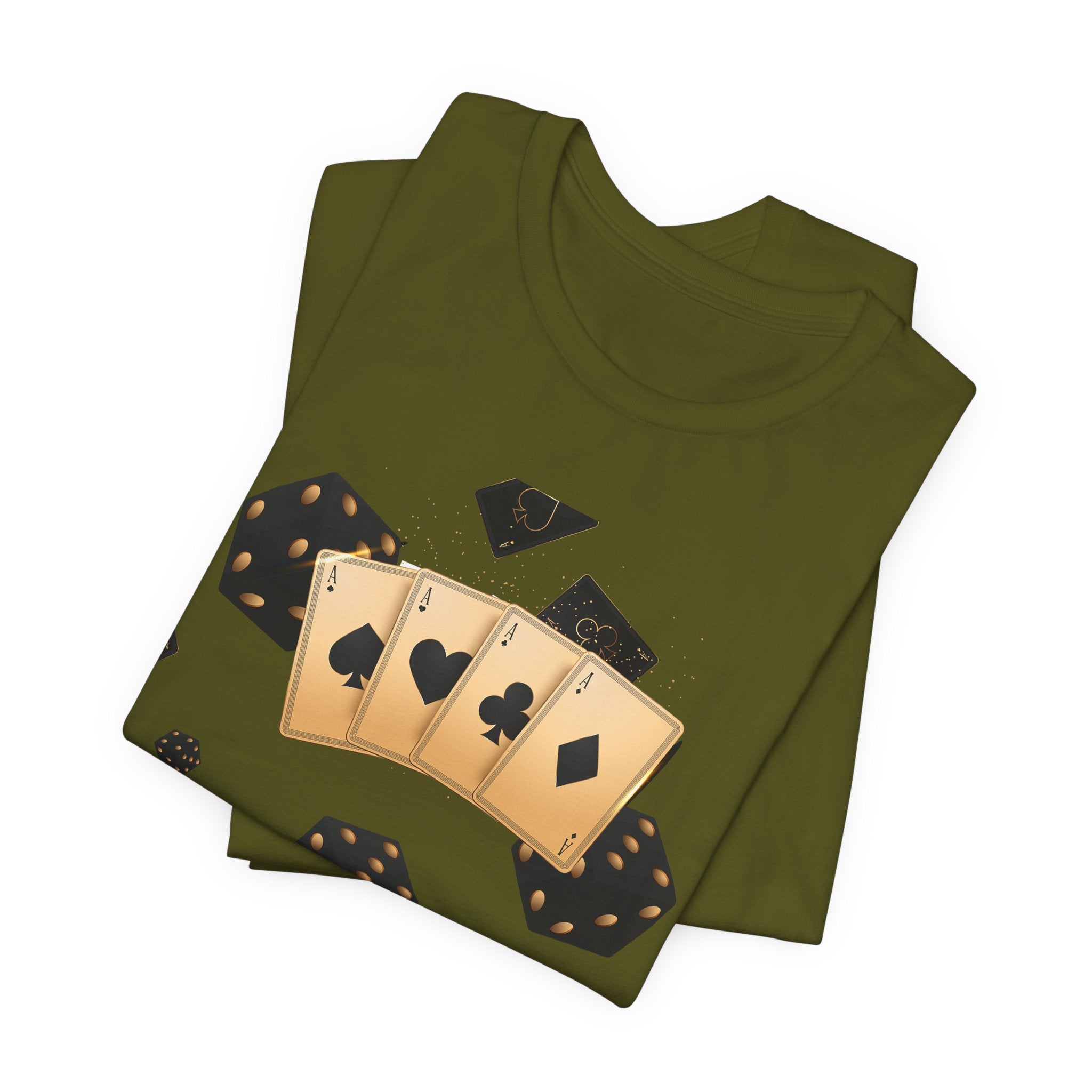 Gold Playing Cards tee Poker Card Suit Design