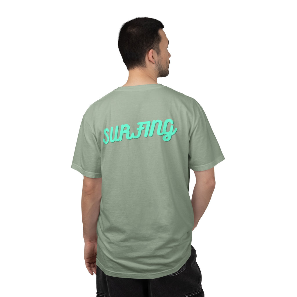 California Beach Surf T-Shirt  Retro Palm Trees & ‘SURFING’ Graphic