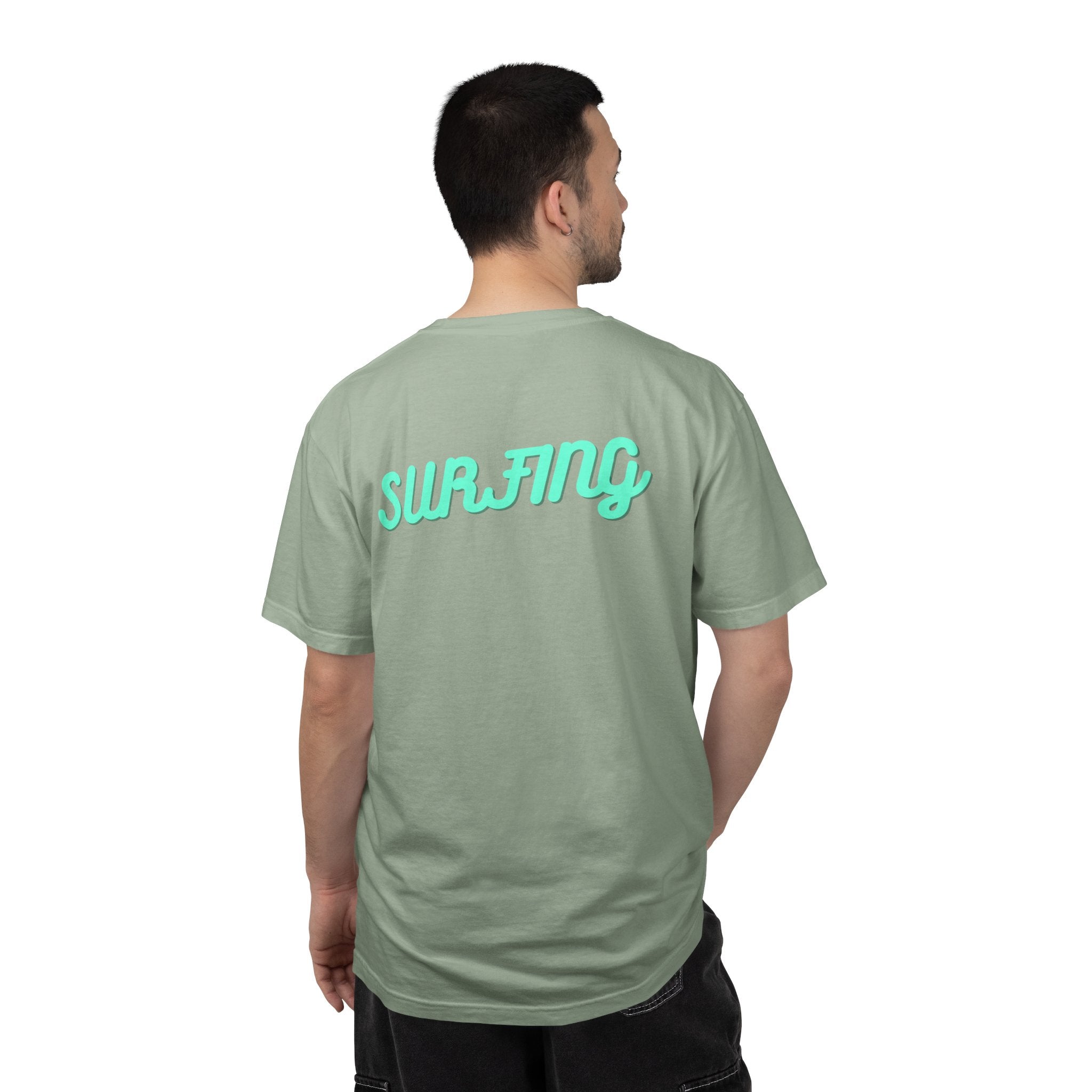 California Beach Surf T-Shirt  Retro Palm Trees & ‘SURFING’ Graphic