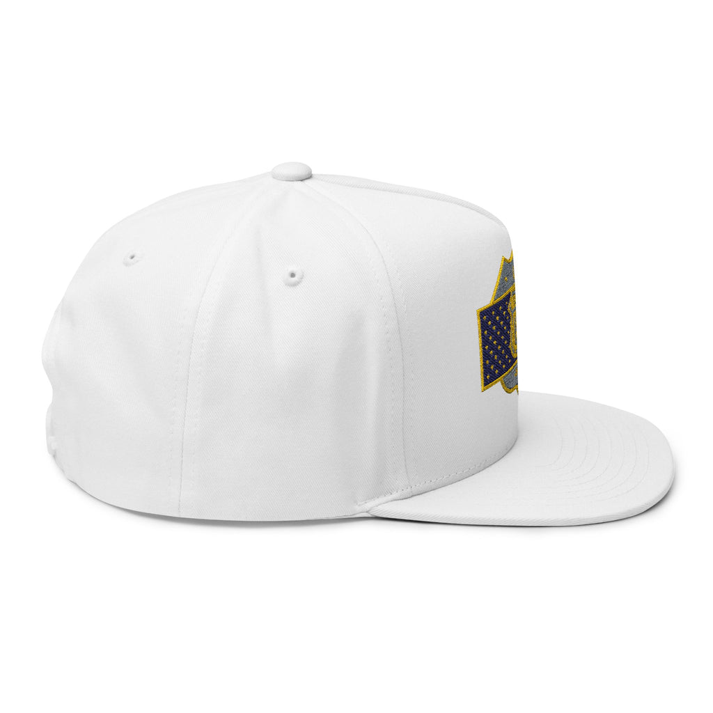 American Flag Route 66 Embroidered Flat Bill Cap