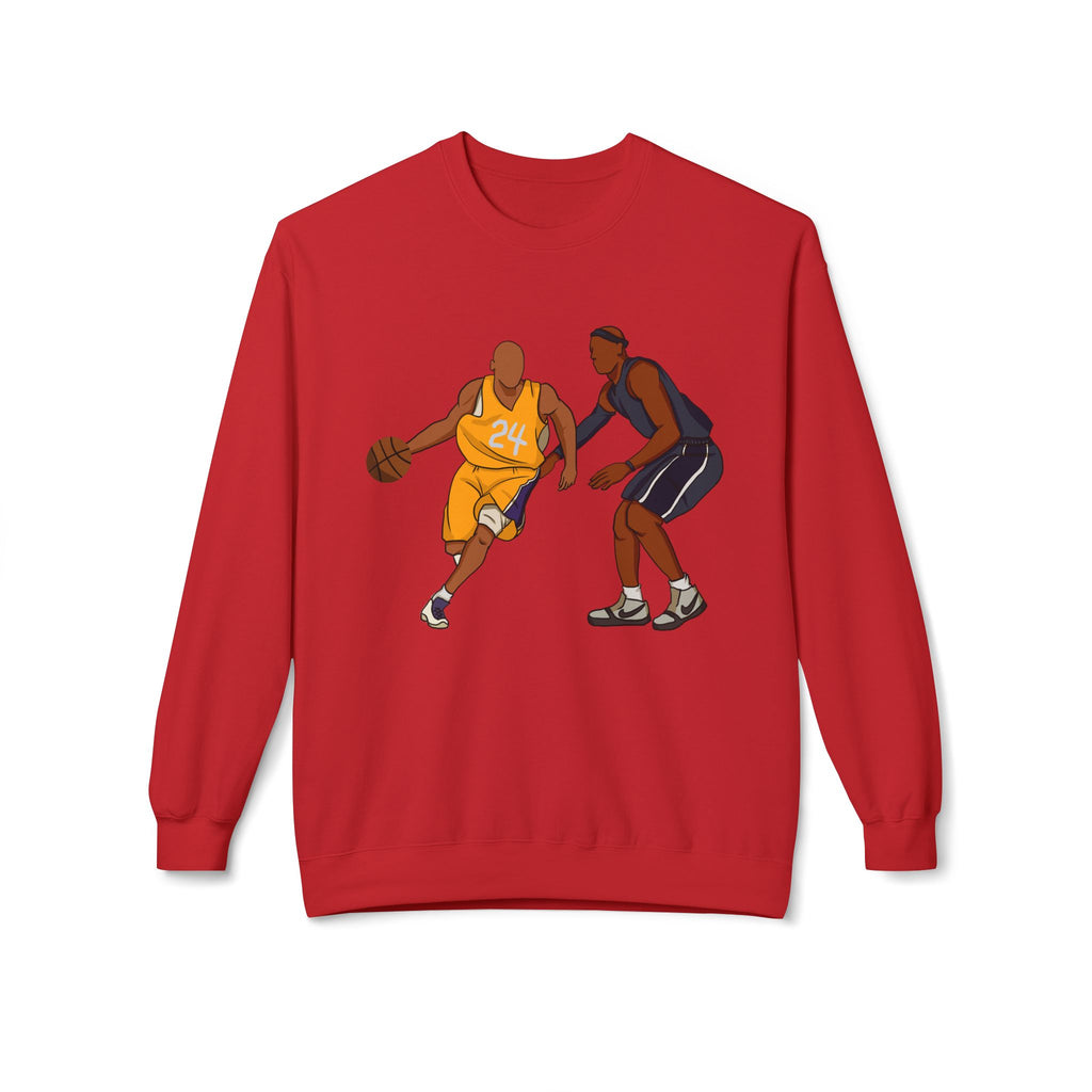 Basketball Players Sweatshirt Front Dribble Back Hoop Graphic