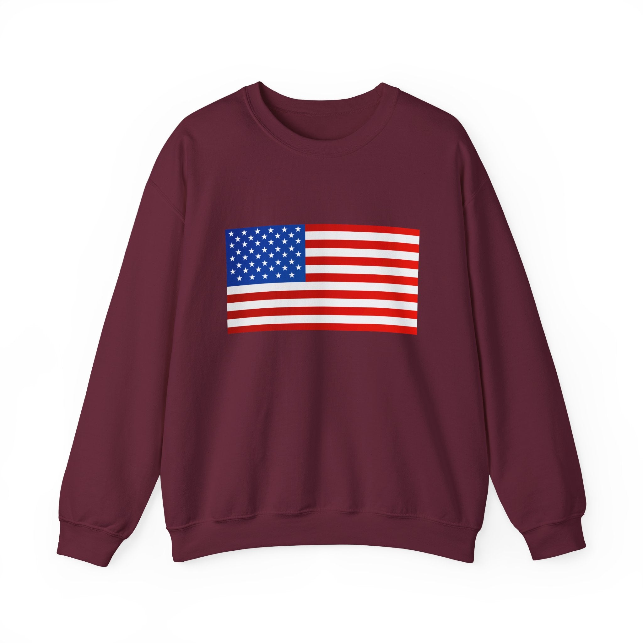 American Flag Sweatshirt | USA Stars Stripes Patriotic Crewneck