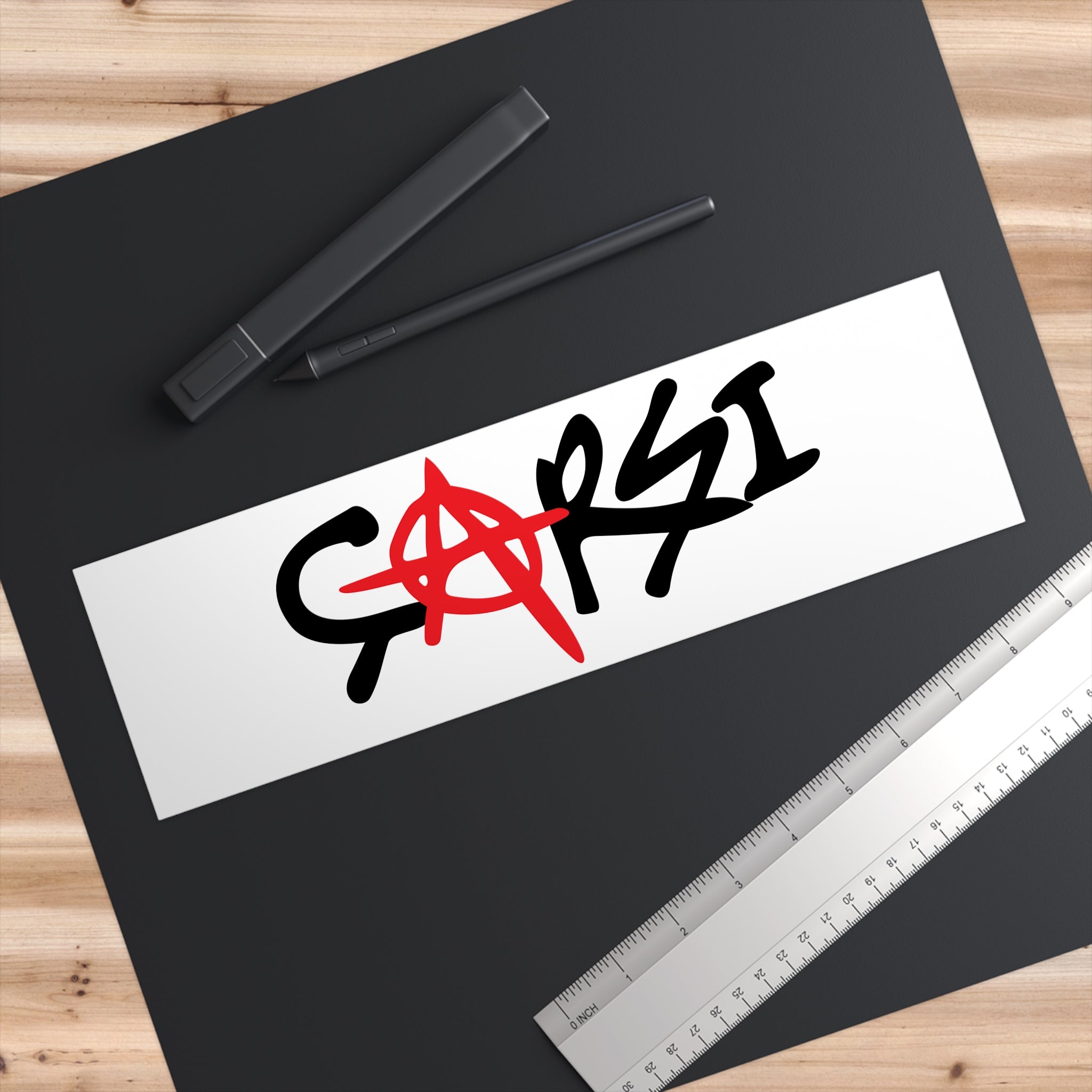 Garsi Anarchy Logo Bumper Sticker | Punk Graffiti Car Decal