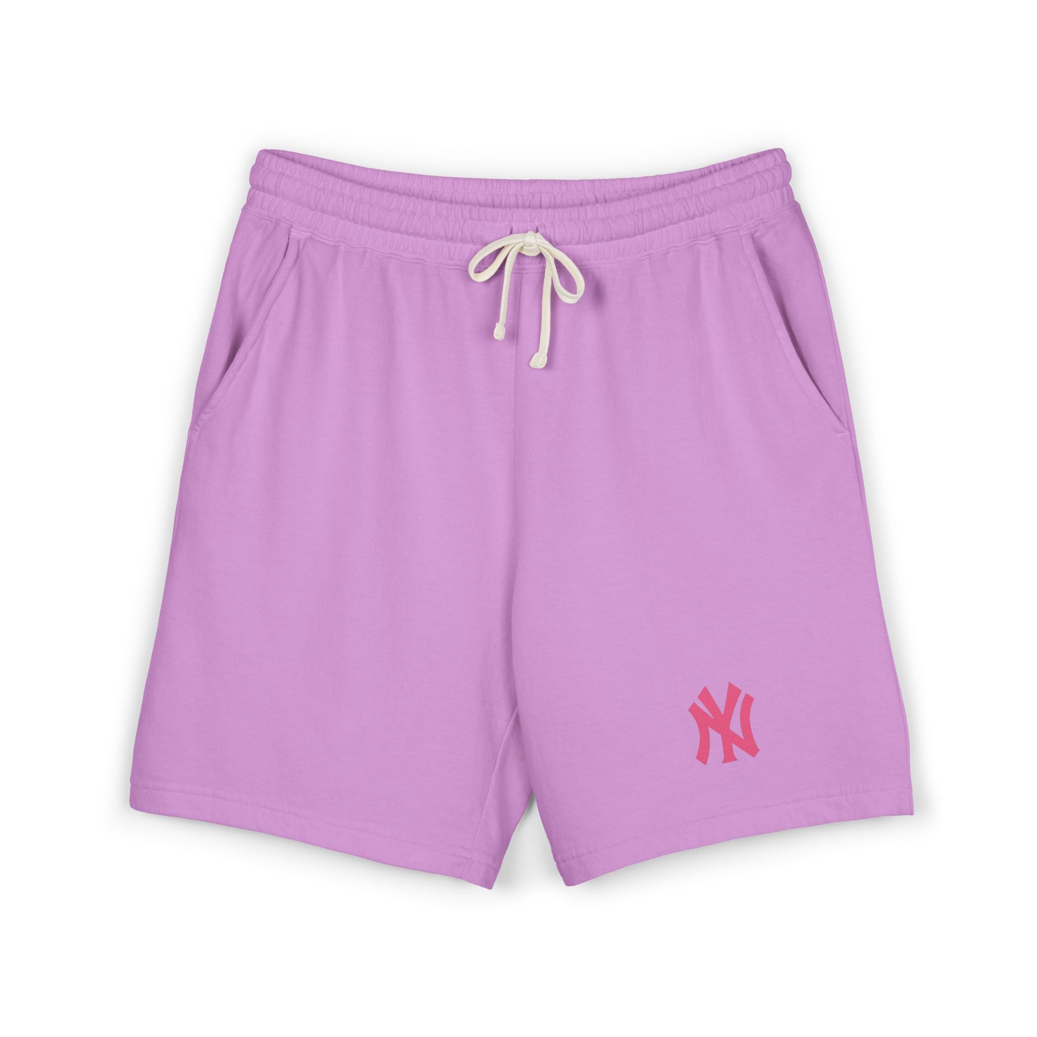 NY Logo Fleece Sweat Shorts  Garment-Dyed Lightweight Lounge Shorts