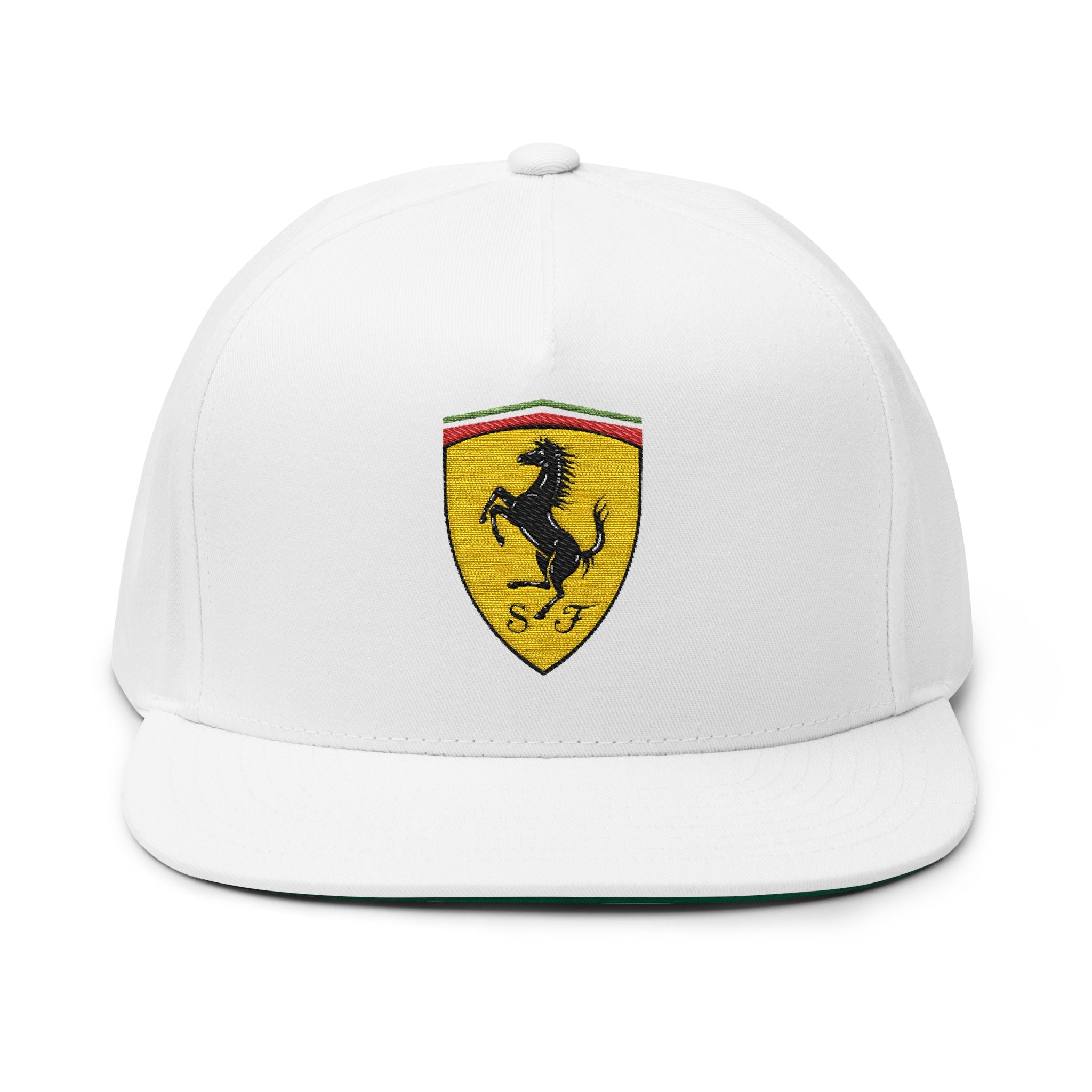 Ferrari Had Embroidered Flat Bill Cap