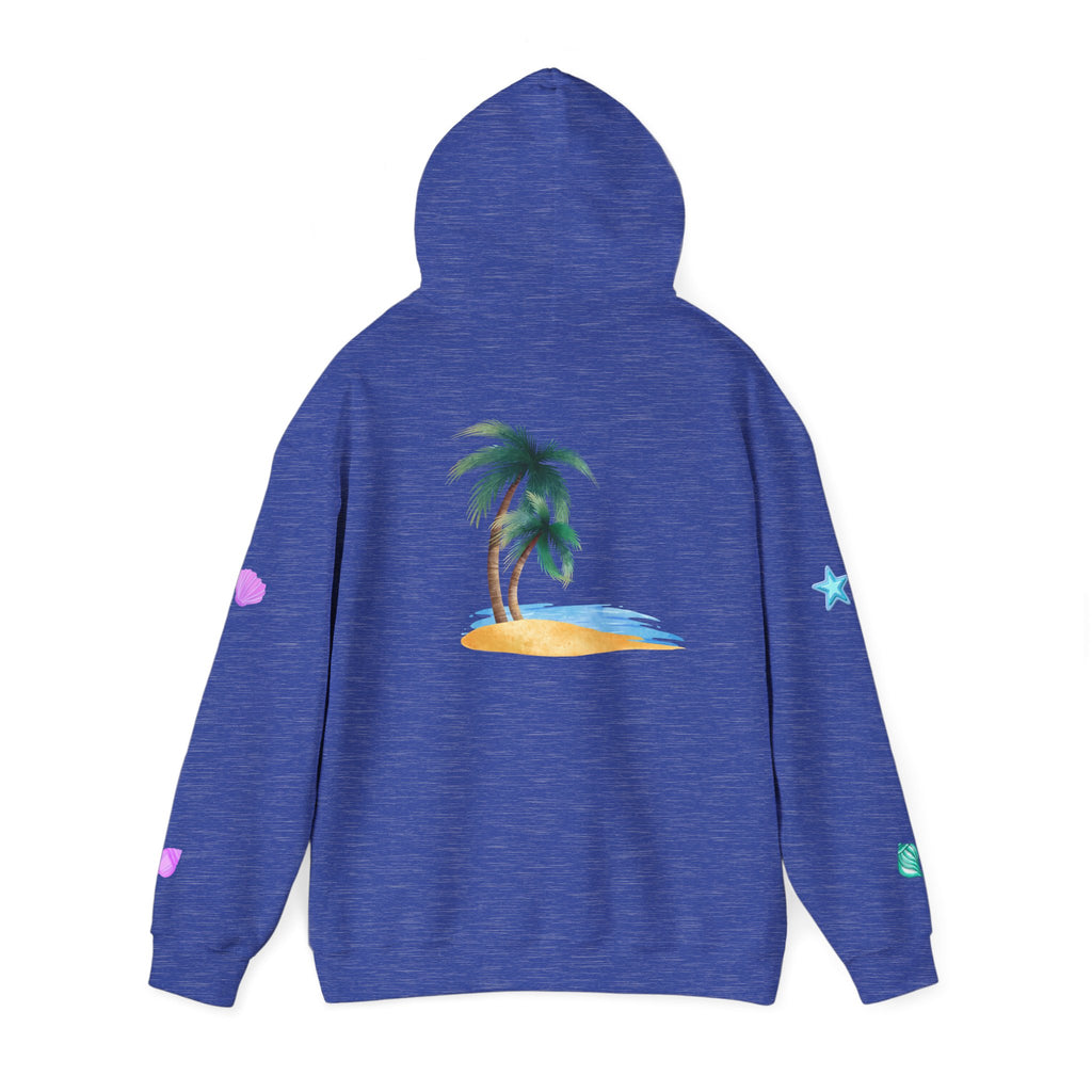 California Palm Tree Hoodie | Beach Island Graphic, Sleeve Icons