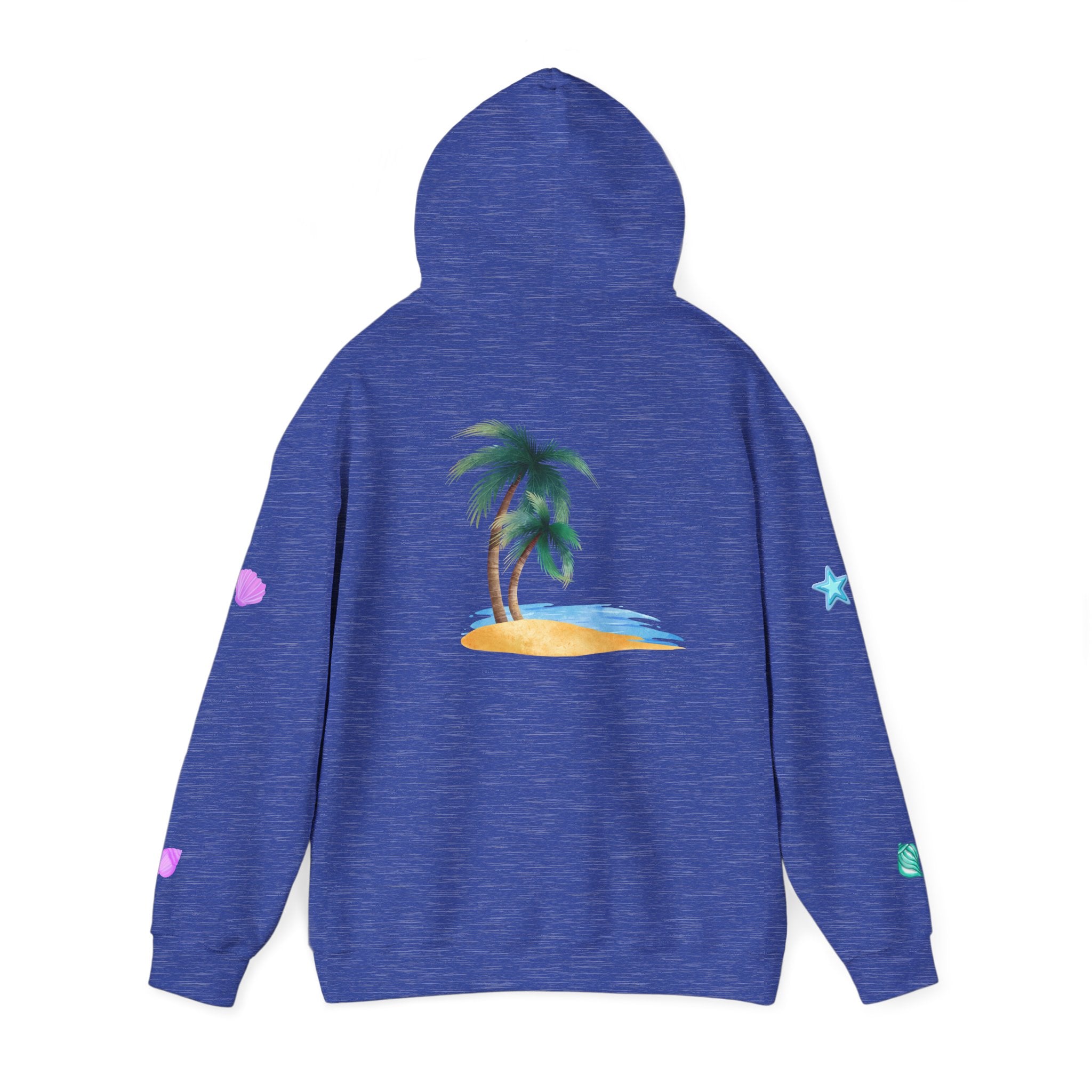 California Palm Tree Hoodie | Beach Island Graphic, Sleeve Icons
