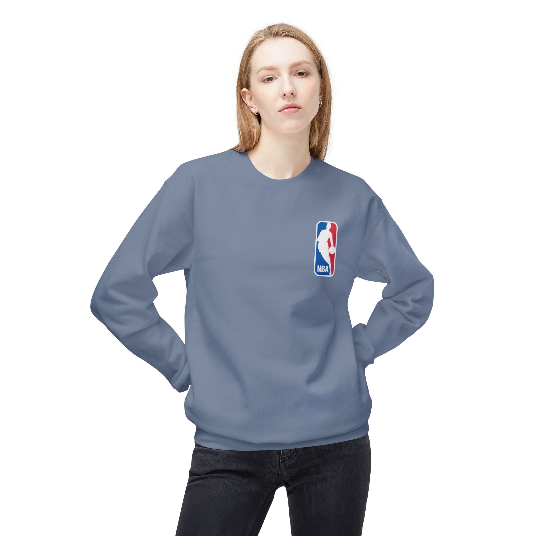 NBA Logo Sweatshirt | Basketball Logo Crewneck, Athletic Fan Apparel