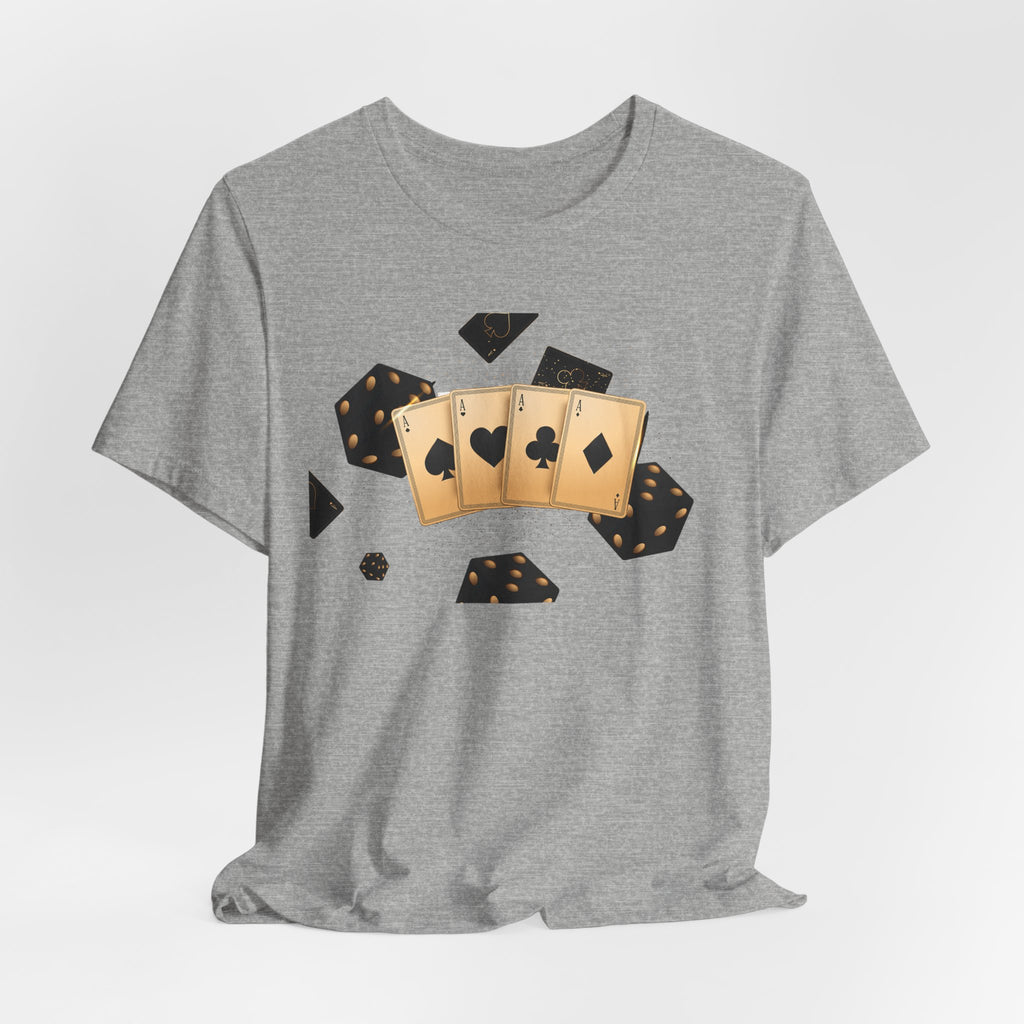 Gold Playing Cards tee Poker Card Suit Design