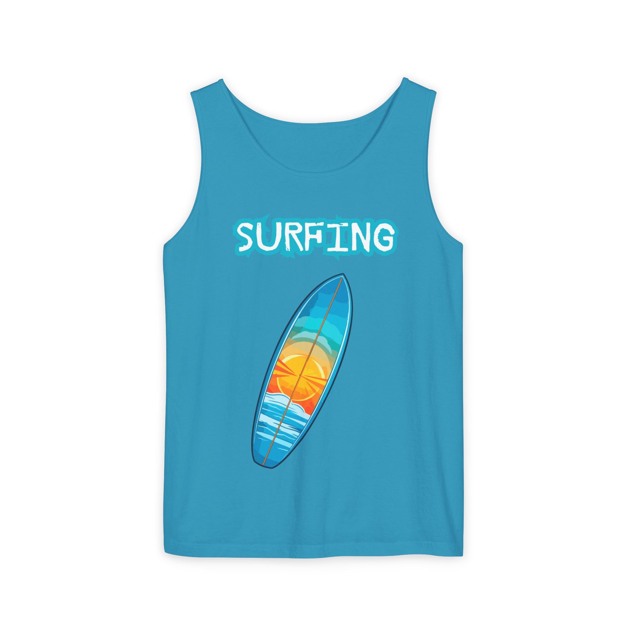 Surfing Tank Top  Sunset Surfboard Beach Tank for Surfers & Summer Lovers