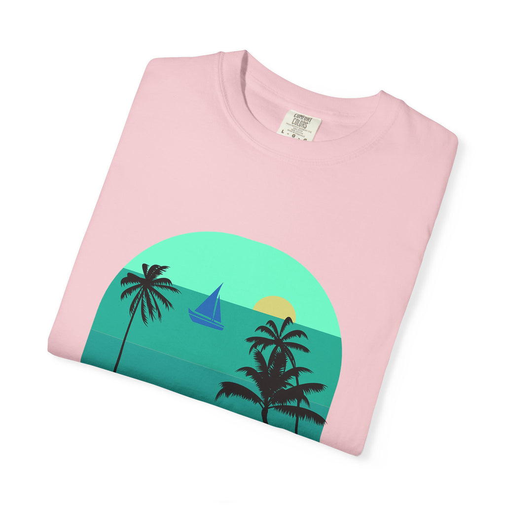 California Beach Surf T-Shirt  Retro Palm Trees & ‘SURFING’ Graphic