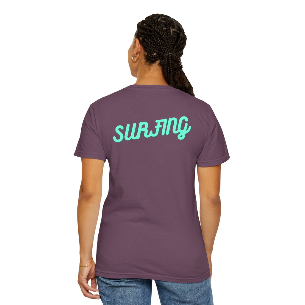 California Beach Surf T-Shirt  Retro Palm Trees & ‘SURFING’ Graphic