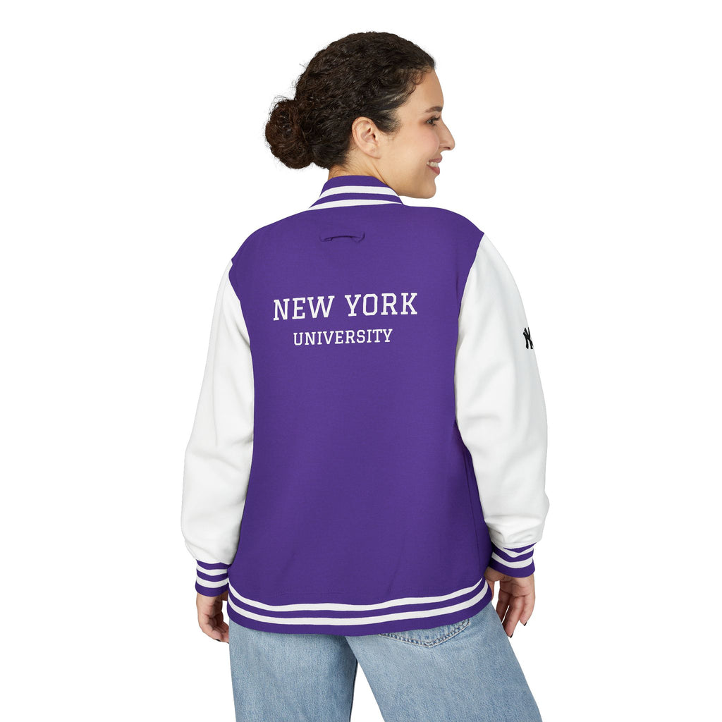 New York Letterman Jacket Varsity Style Red & White Baseball Jacket