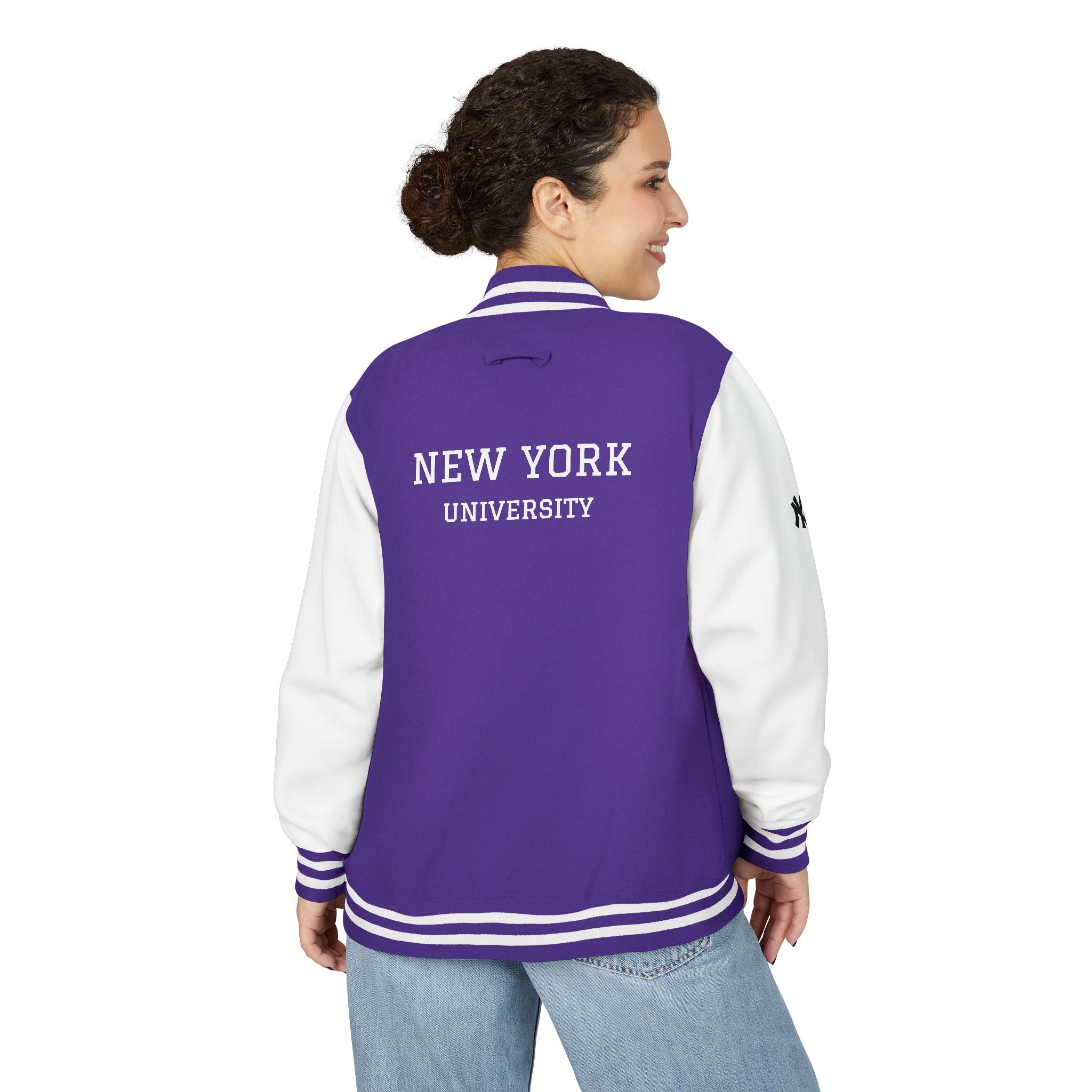 New York Letterman Jacket Varsity Style Red & White Baseball Jacket