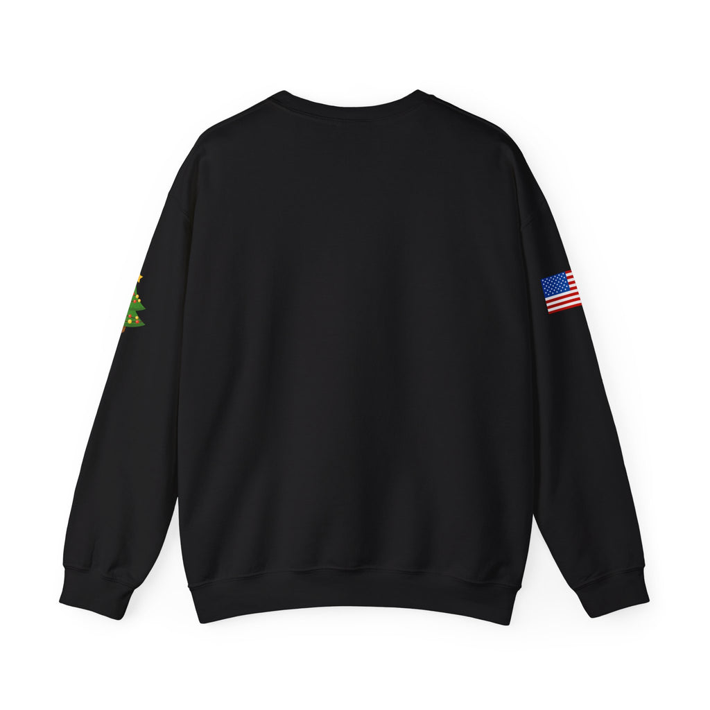 Merry Christmas Hanging Ornaments Sweatshirt Santa Reindeer Wreath Holiday