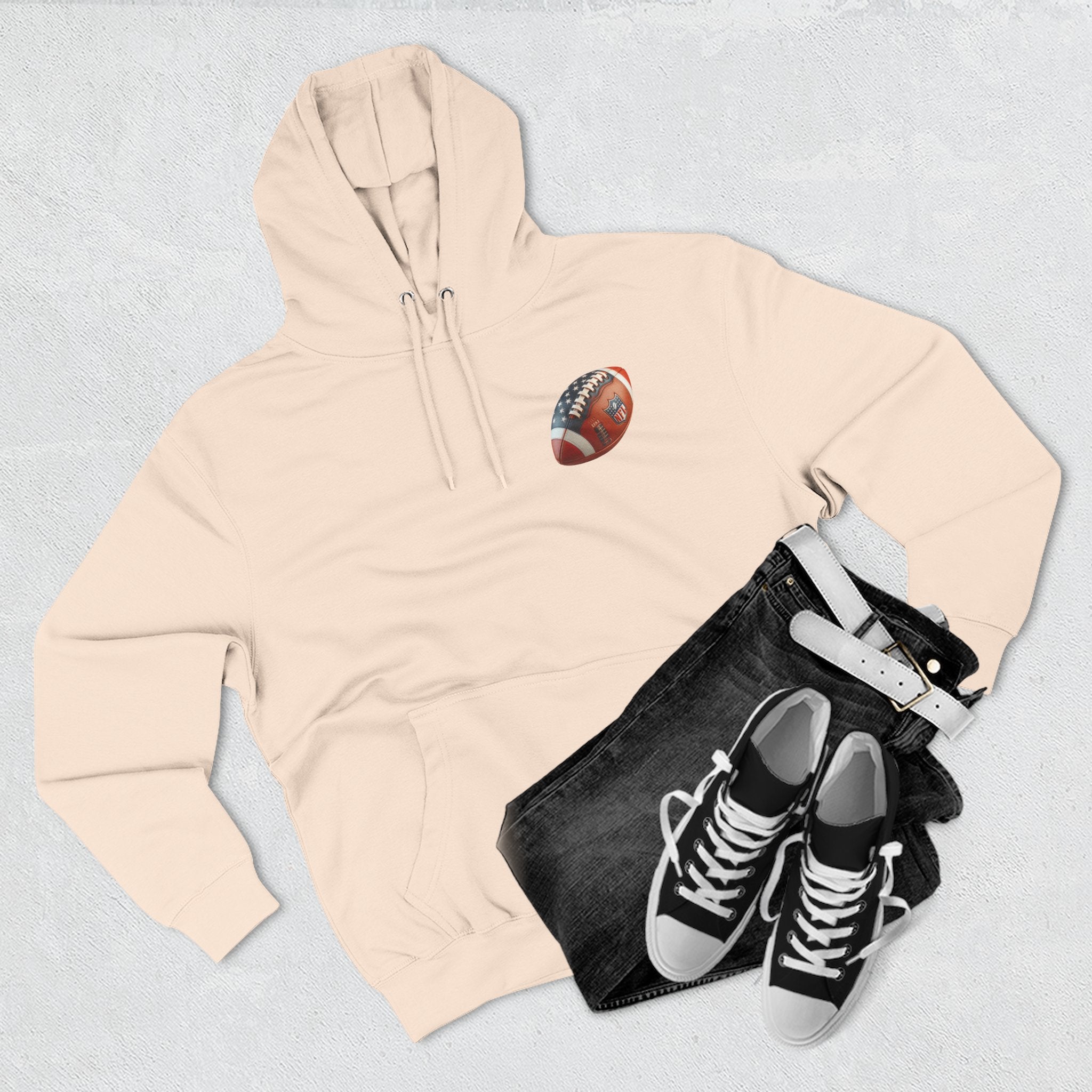 Football Helmet Skull Hoodie Graphic Fleece Pullover for Fans