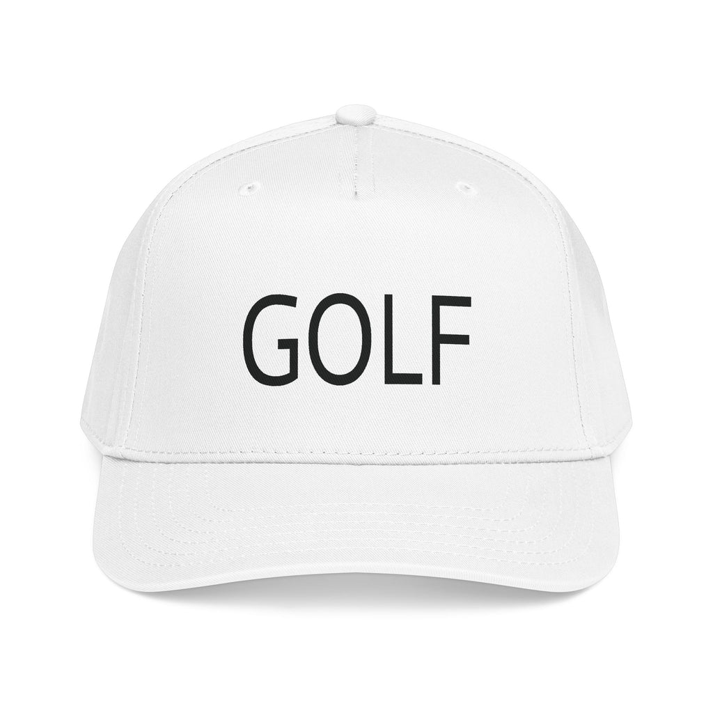 Golf Embroidered Mid Profile Cap — Classic Two-Tone Golf Hat