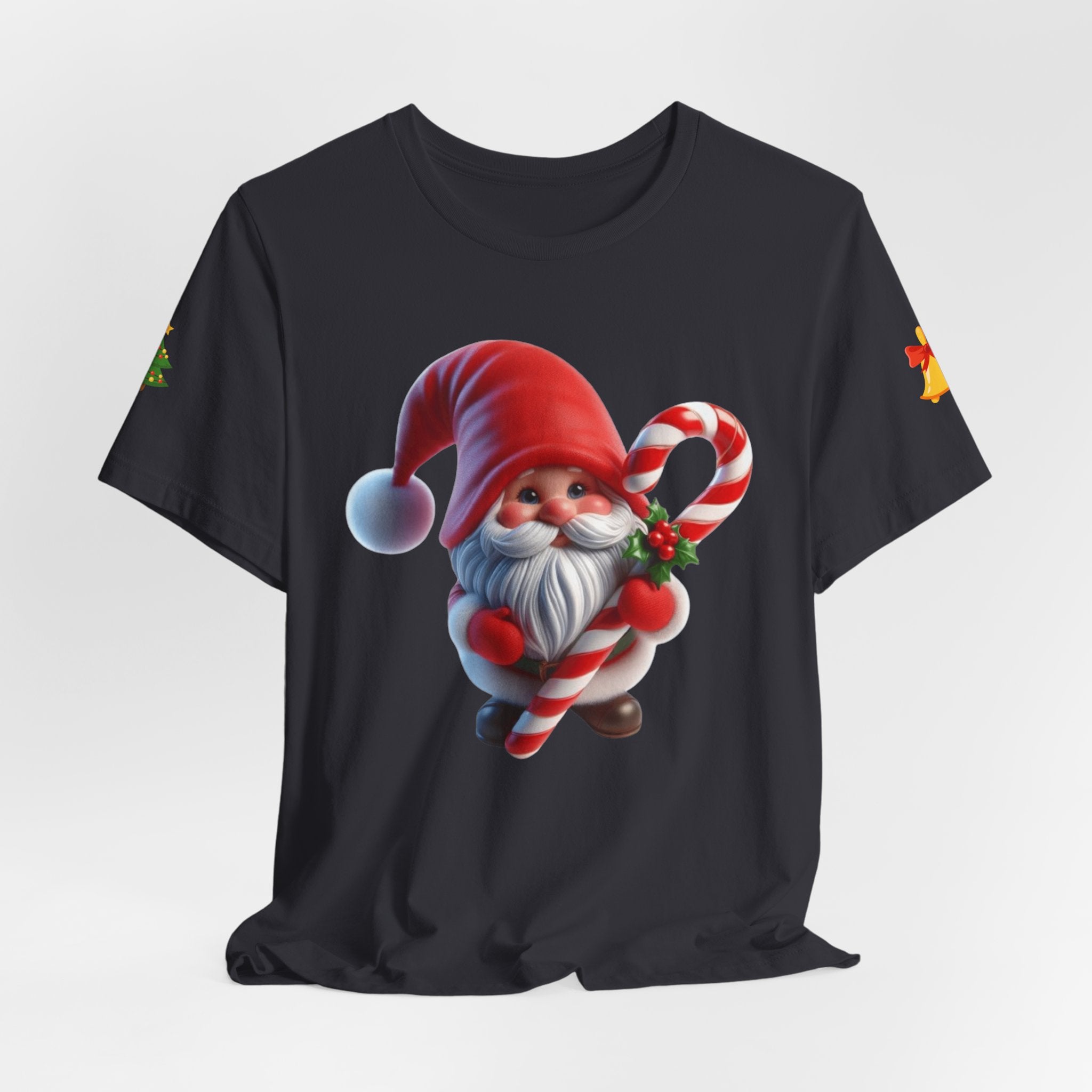 Candy Cane Gnome T-Shirt Christmas Santa Elf Tee