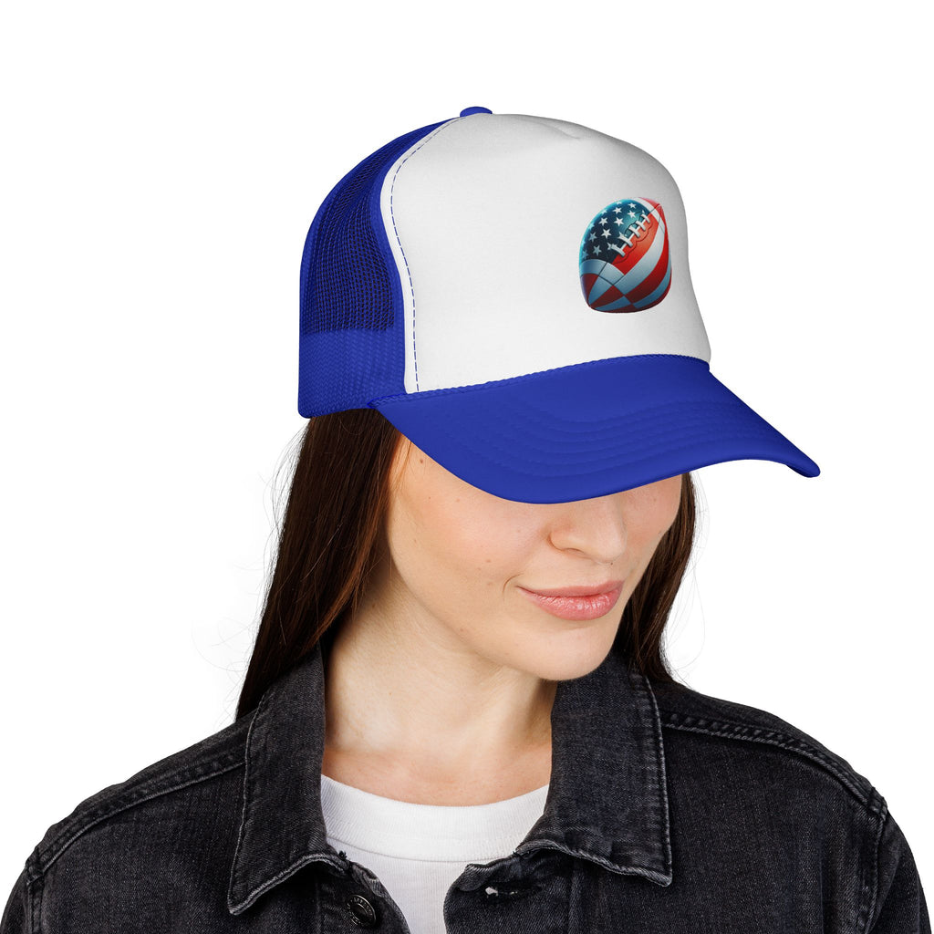 American Football Trucker Cap  Retro Gridiron Hat